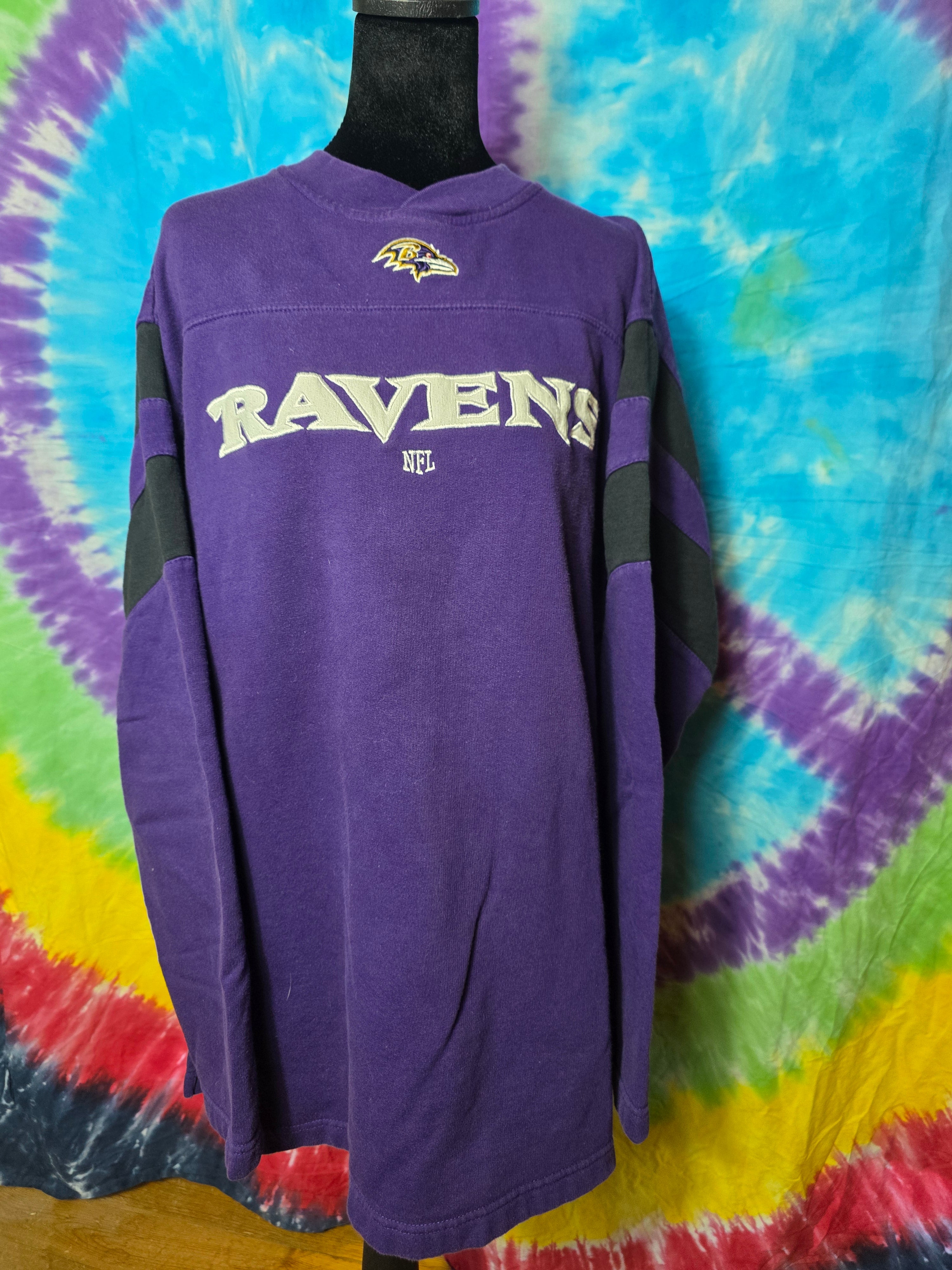 Vintage NFL Team Apparel Baltimore Ravens Purple Sweatshirt XL