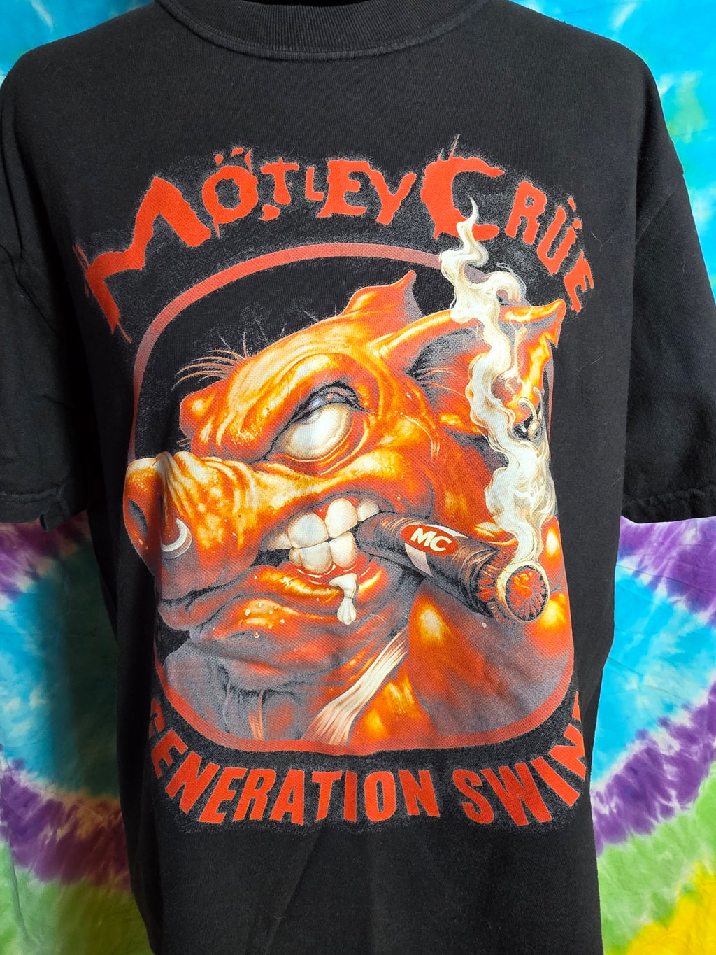 Motley Crue Generation Swine Pig Shirt Comfort Colors M