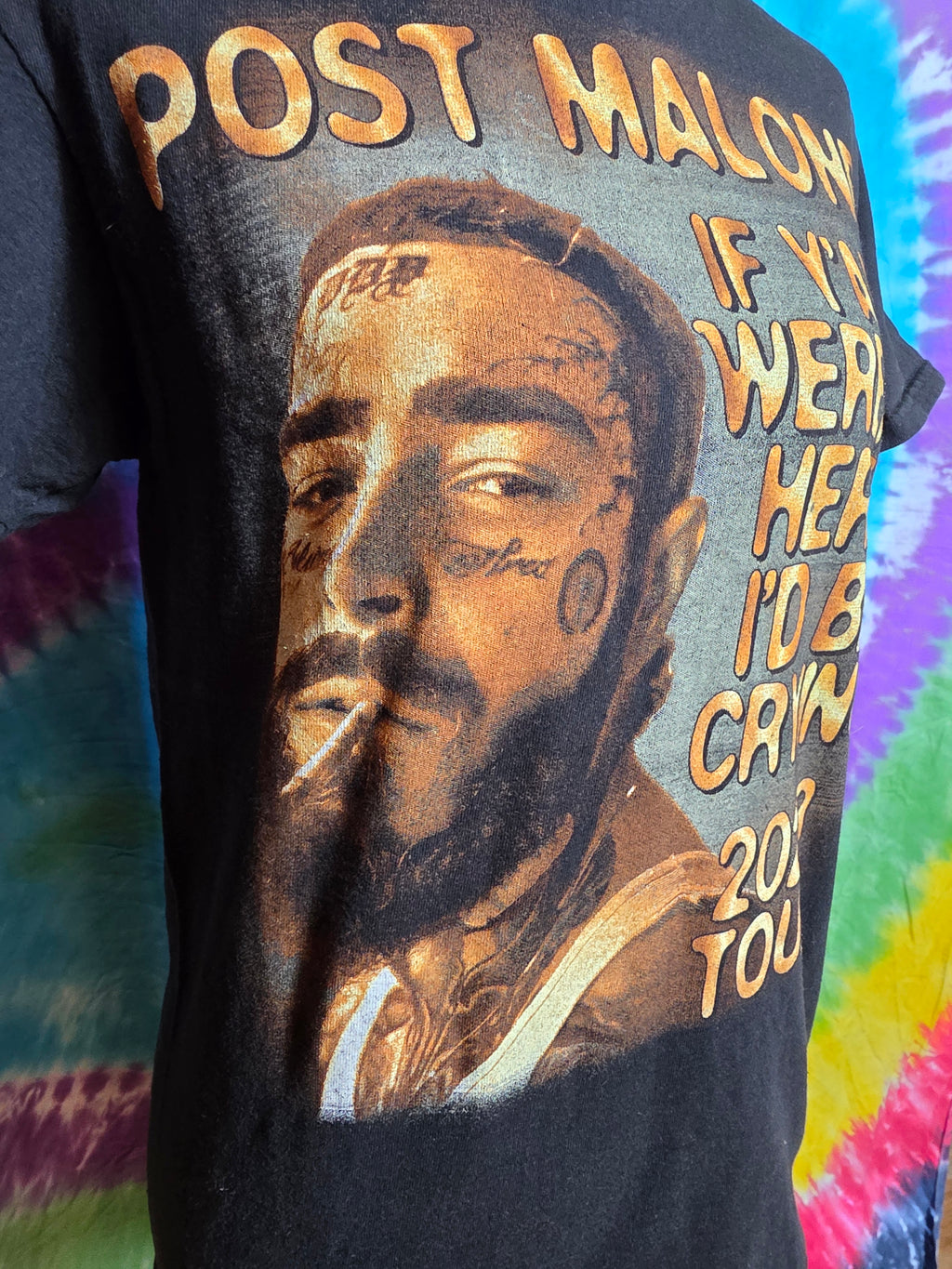 Post Malone 2023 Tour Shirt If Y'all Weren't Here Size Small