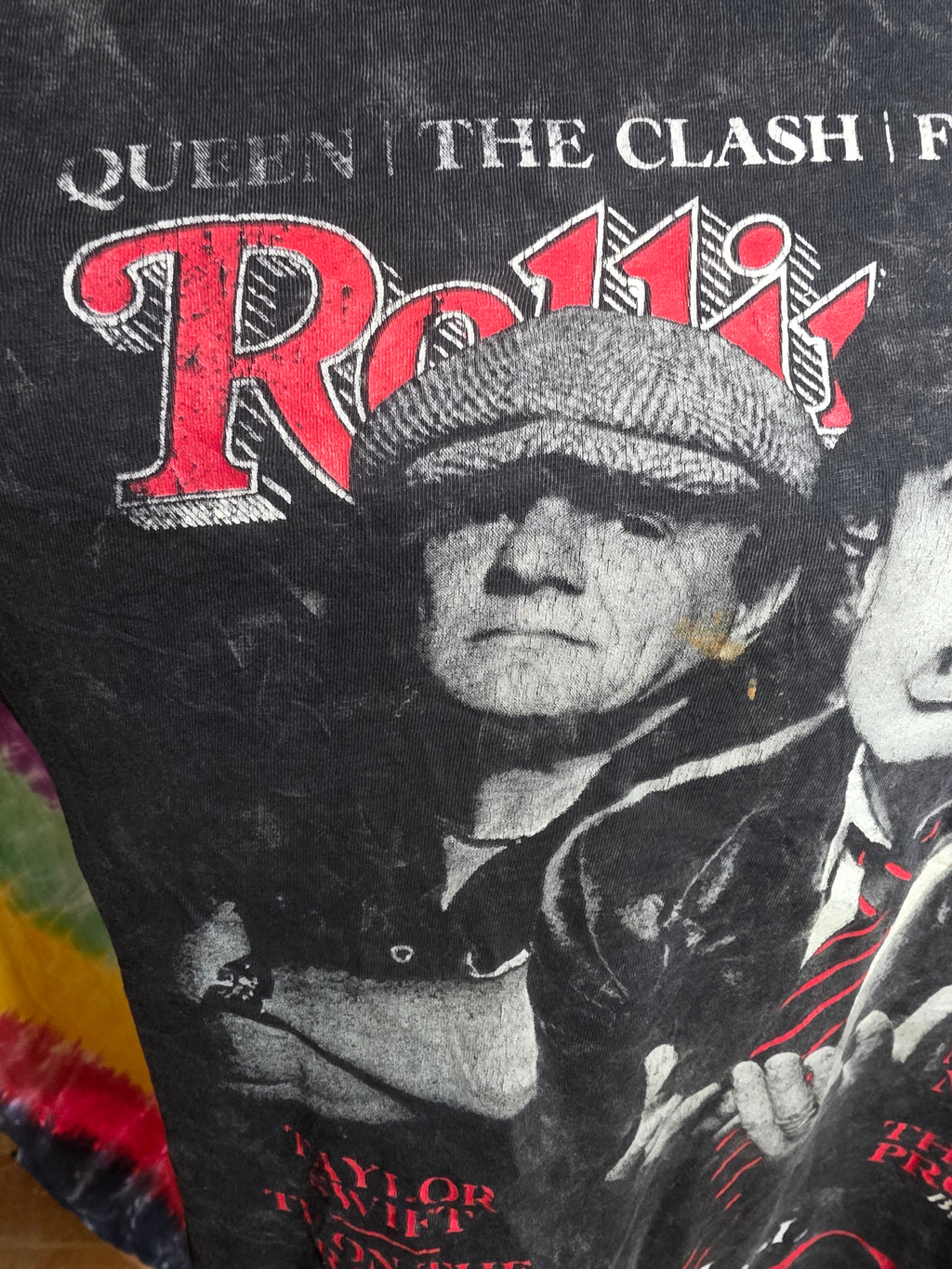 AC/DC Rolling Stone 2008 Cut Off Muscle Tee Acid Wash