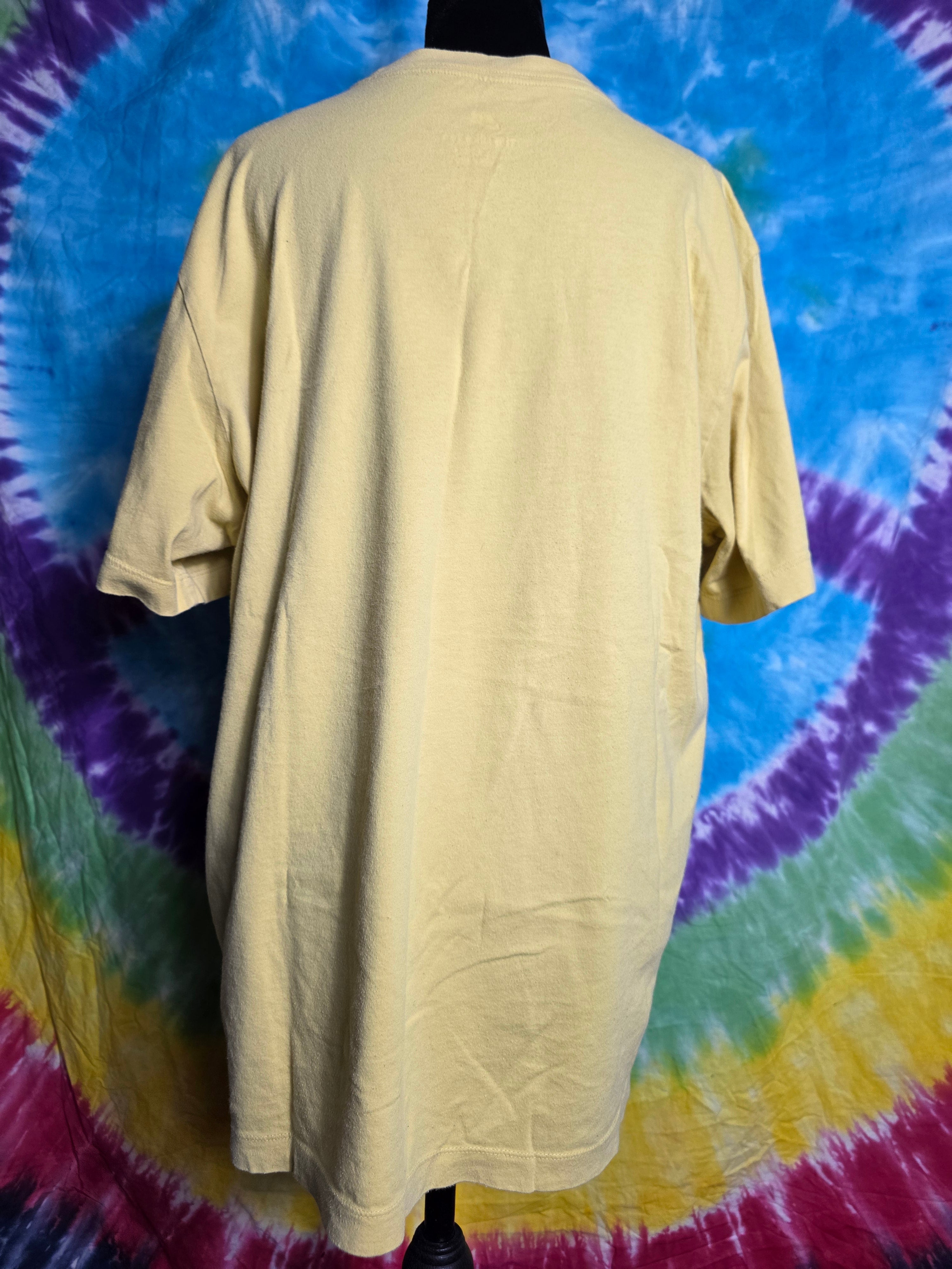 Nike "Grow Your Sole" Rose Graphic T-Shirt Yellow Men's L