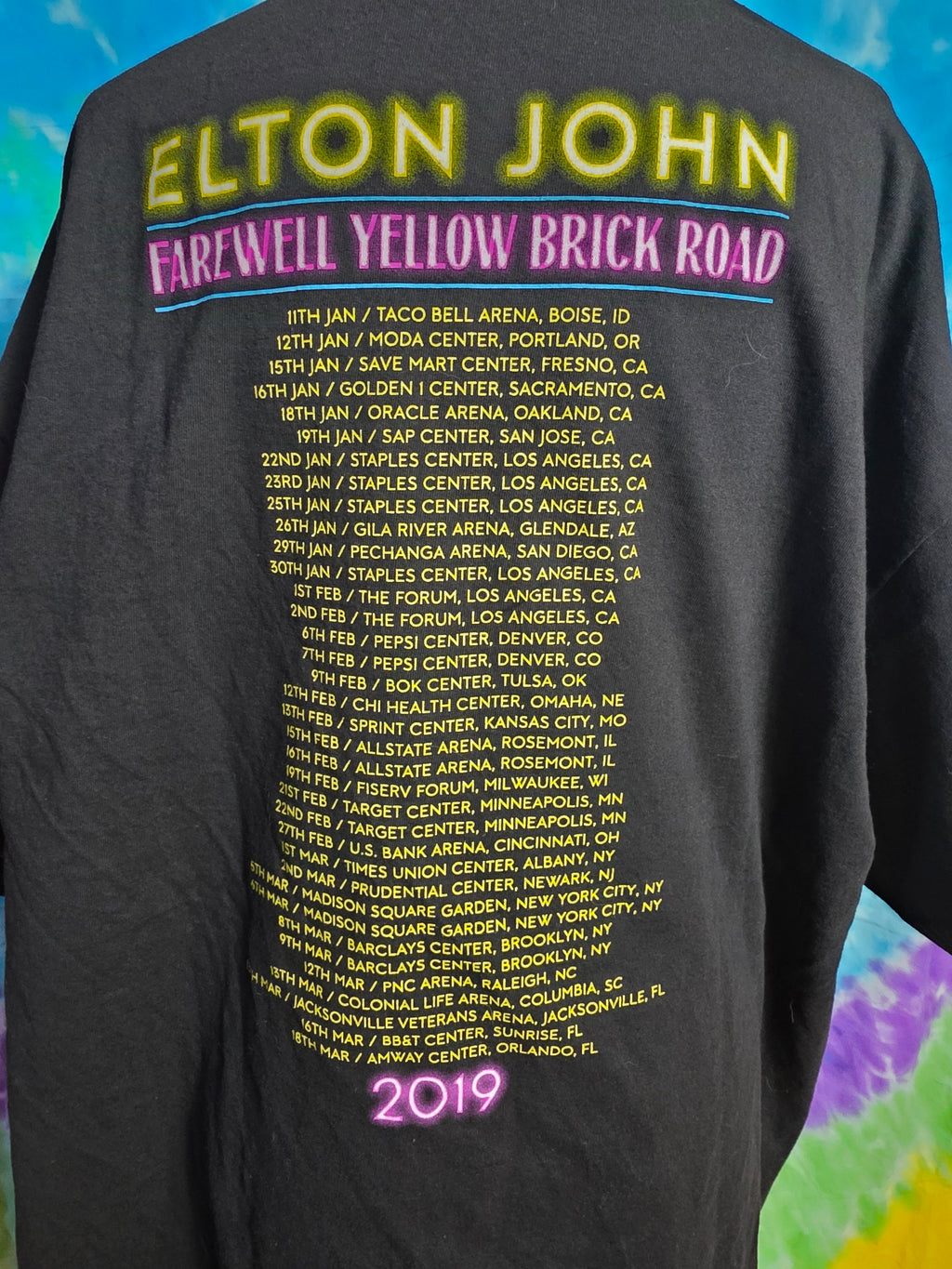 Elton John 2019 Farewell Yellow Brick Road Tour Shirt XXL