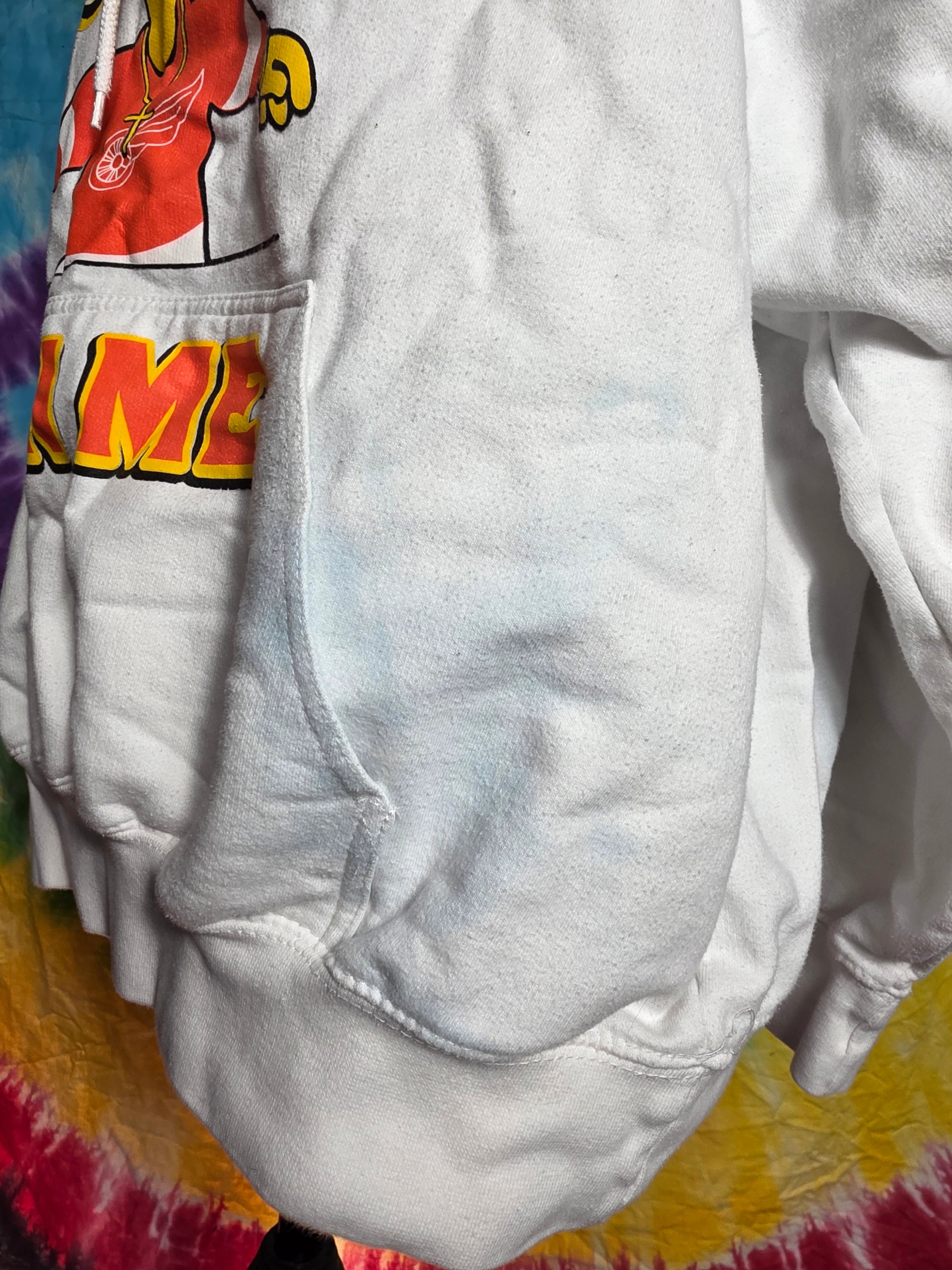 Bart Simpson All Eyes On Me Hoodie Large Tupac Detroit Red Wings