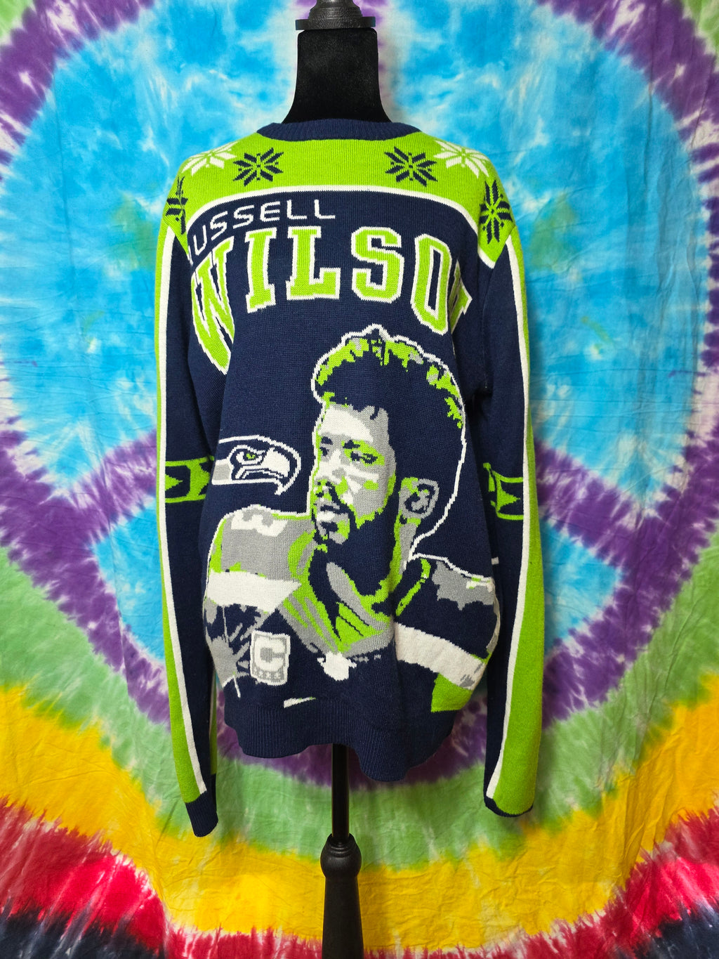 Russell Wilson Seattle Seahawks NFL Team Apparel Sweater