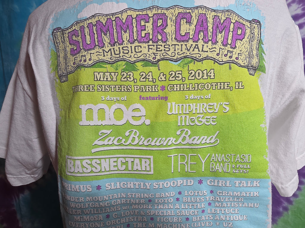 2014 Summer Camp Music Festival Shirt Size L Moe Primus Umphreys