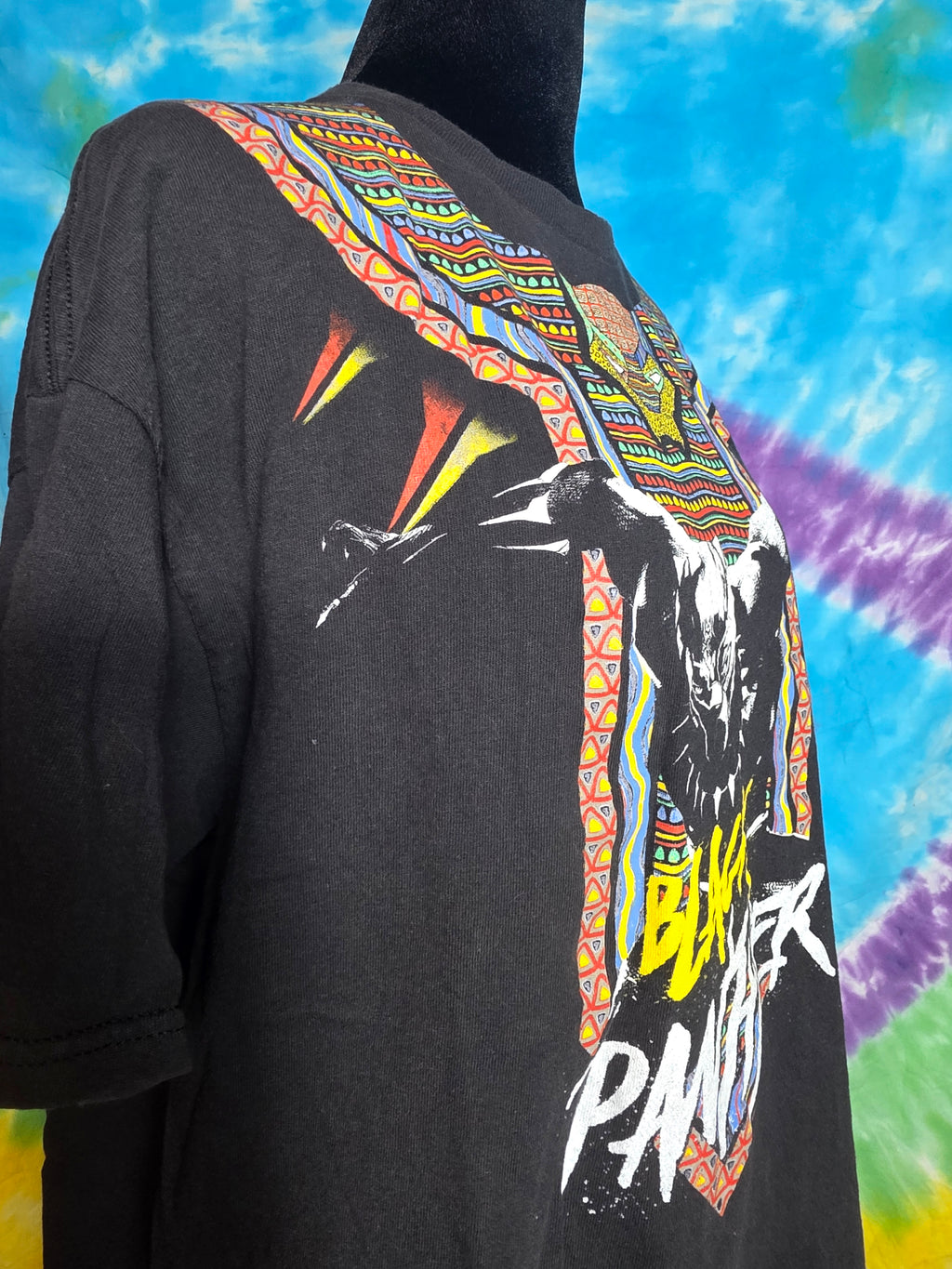 Marvel Black Panther Dashiki Style Tee XL Tribal Collar Rare