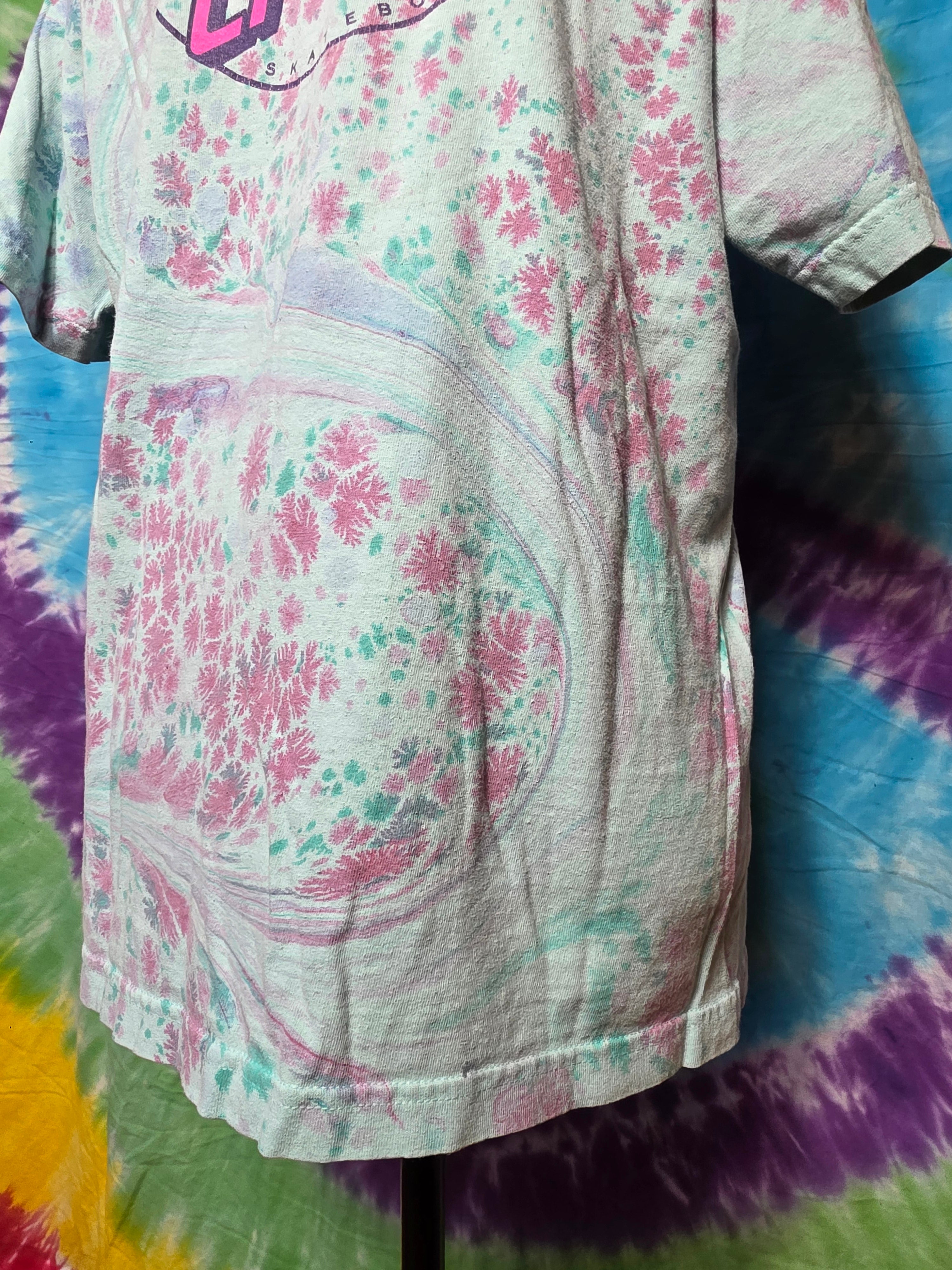 Vintage Santa Cruz Skateboards Ice Dye Dot T-Shirt M