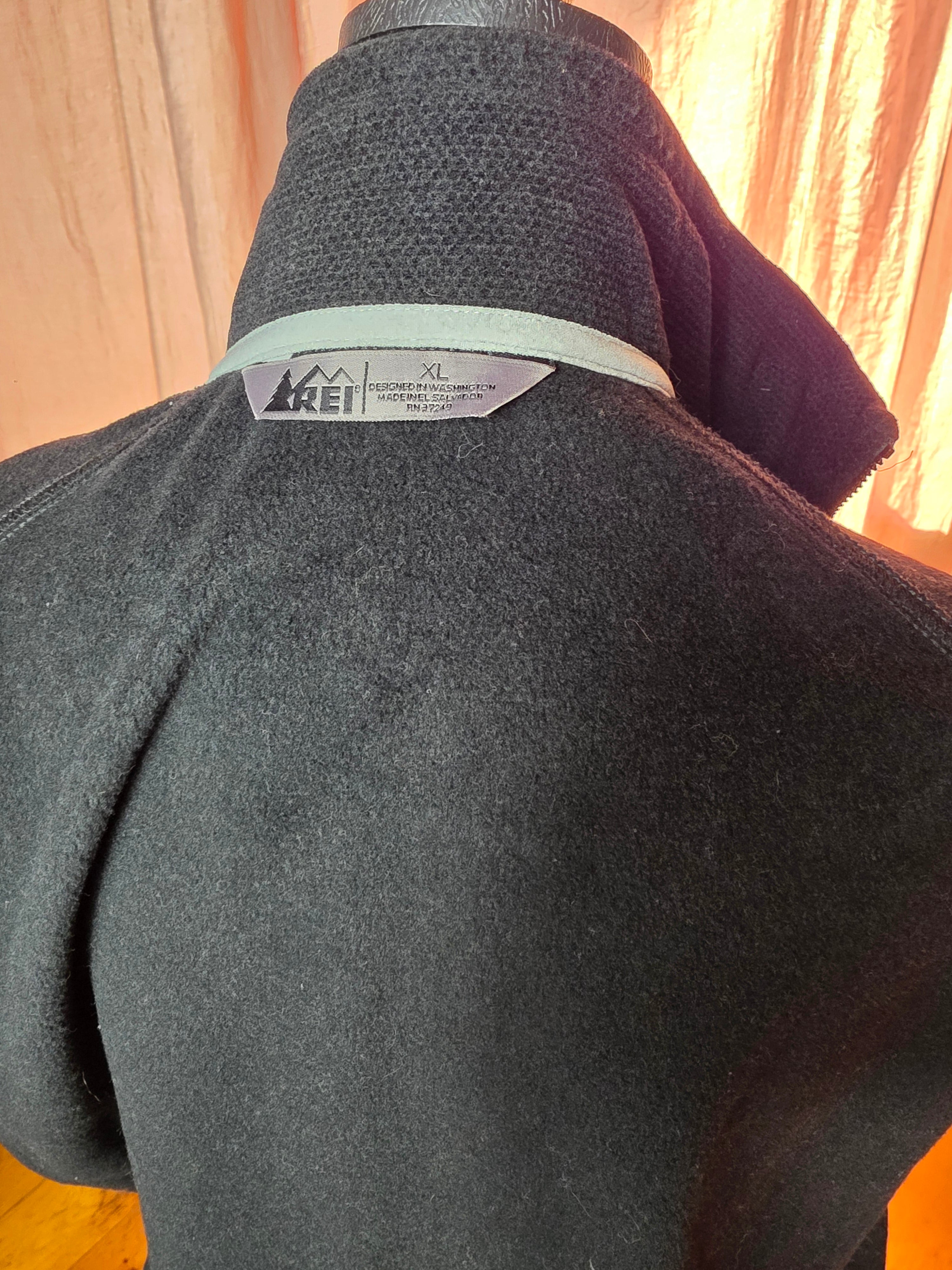 REI Men’s Alpenfire Jacket Polartec Thermal Pro Fleece Black XL