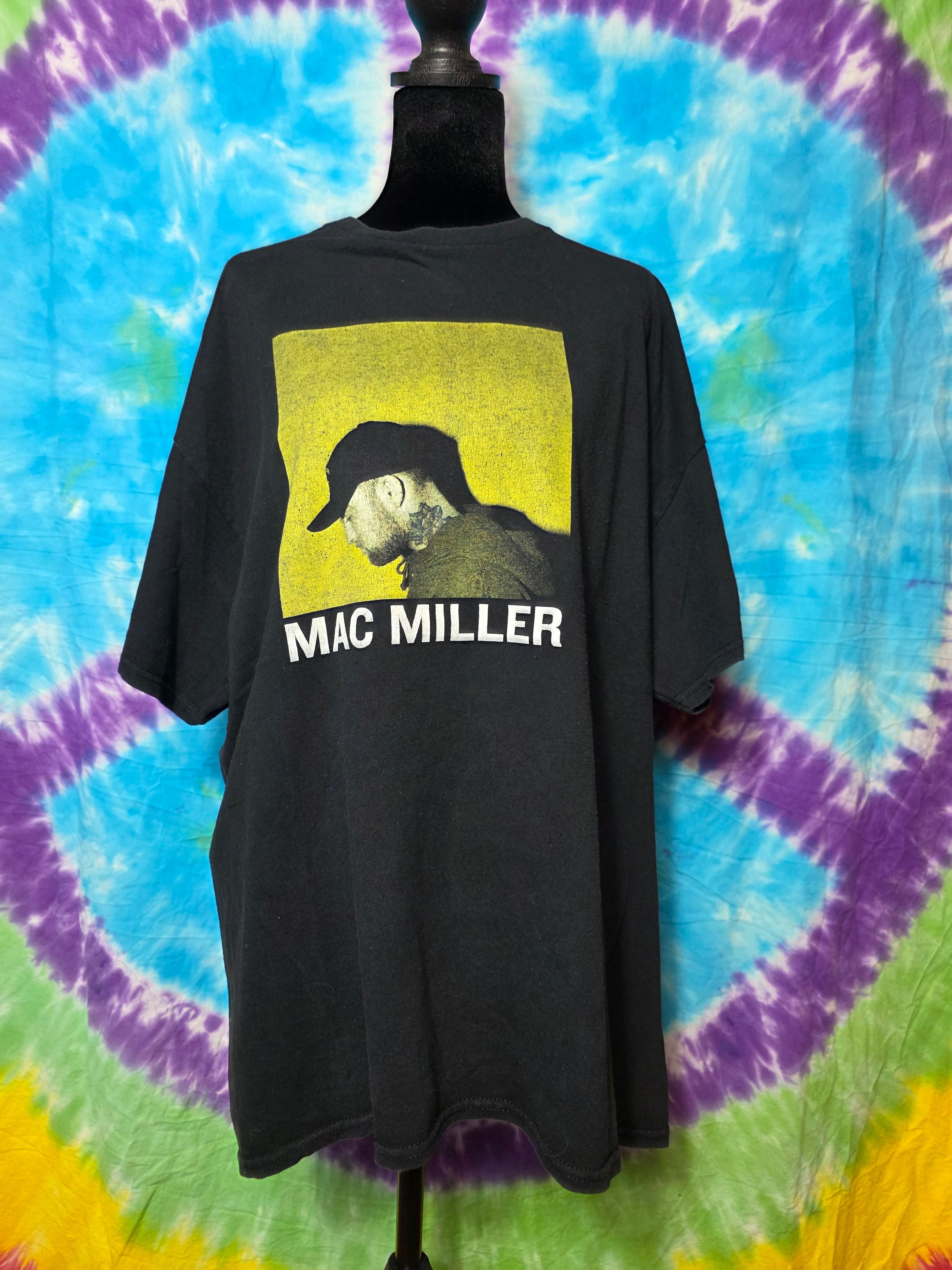 Mac Miller Vintage Graphic Tee Black XL Rap Merch