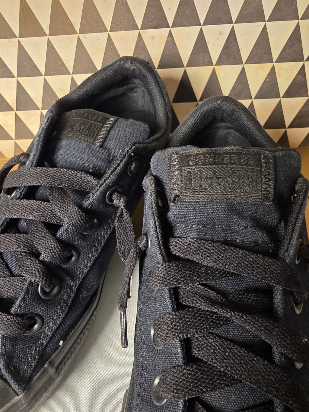Converse All Star Street Ox Slip On Black Shoes Youth 5