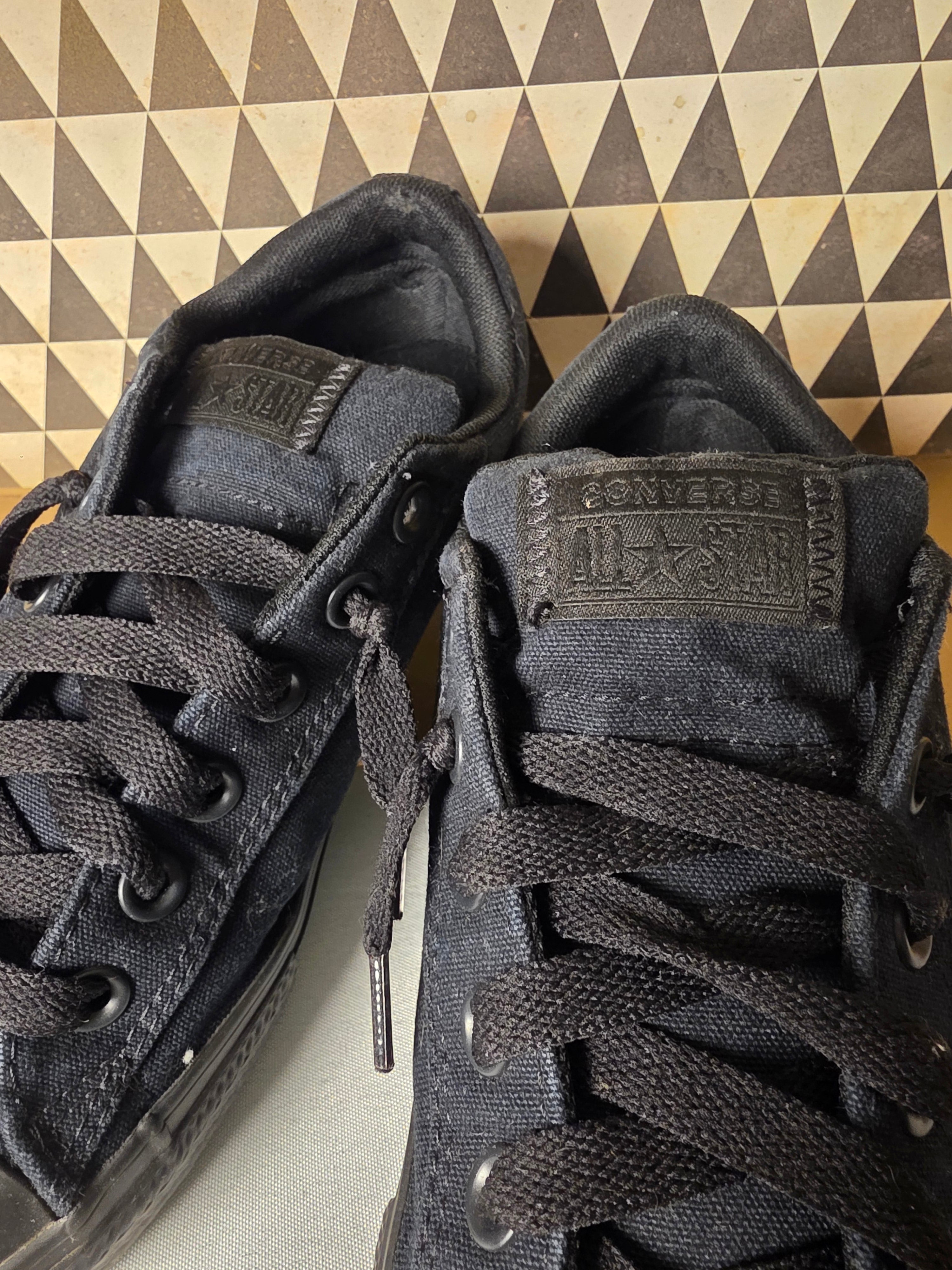 Converse All Star Street Ox Slip On Black Shoes Youth 5