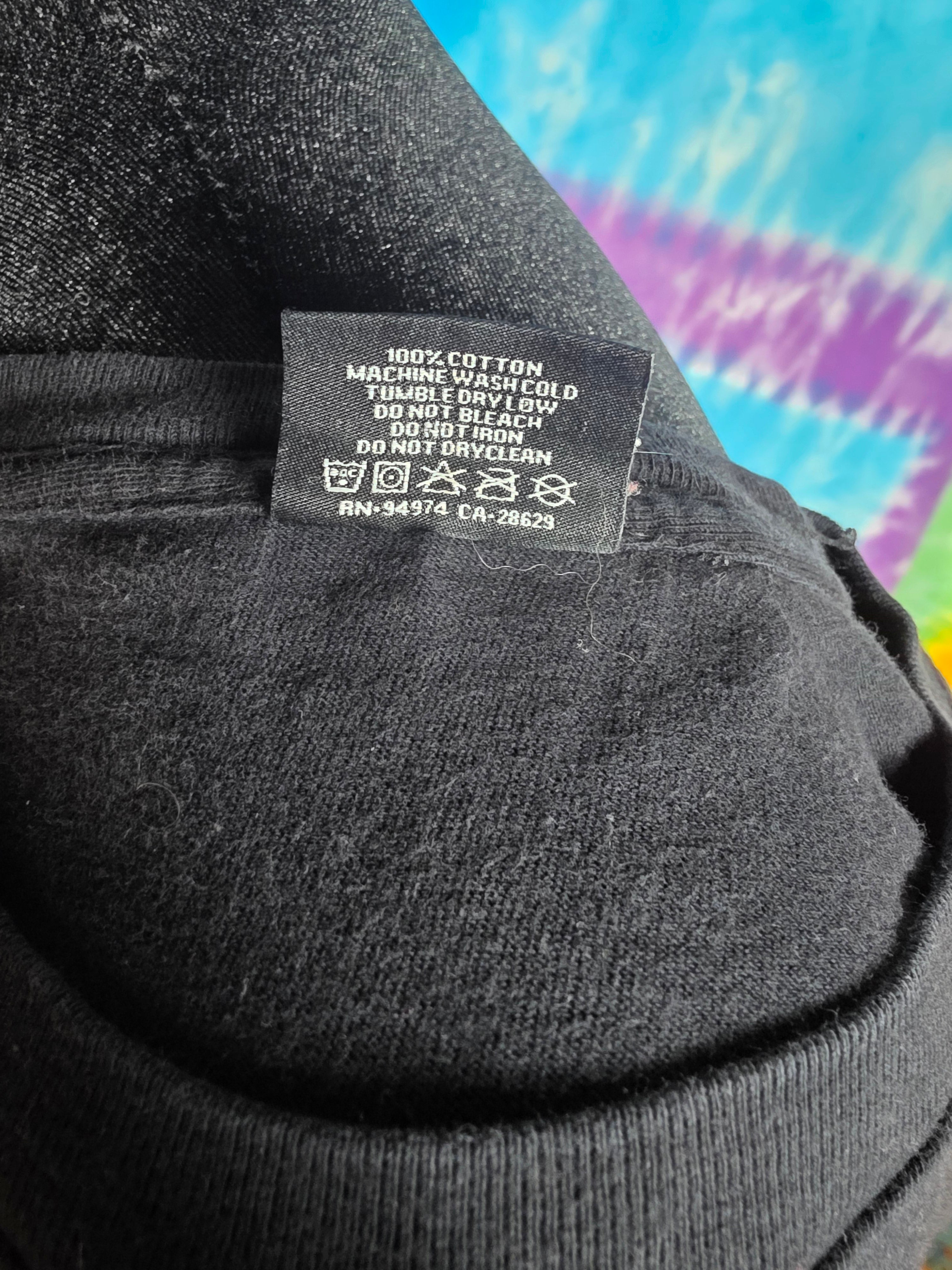 Stussy Long Sleeve Shirt Mens Small Black Graphic Freedom Is Power