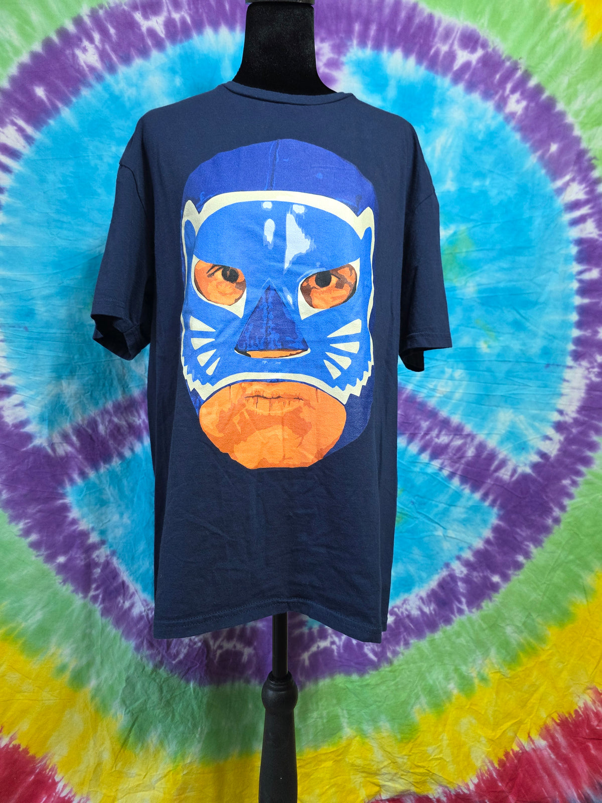 Lucha Libre Blue Demon Mask Large Navy