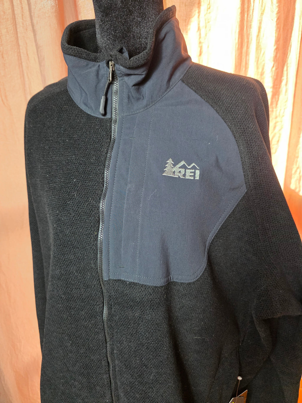 REI Men’s Alpenfire Jacket Polartec Thermal Pro Fleece Black XL