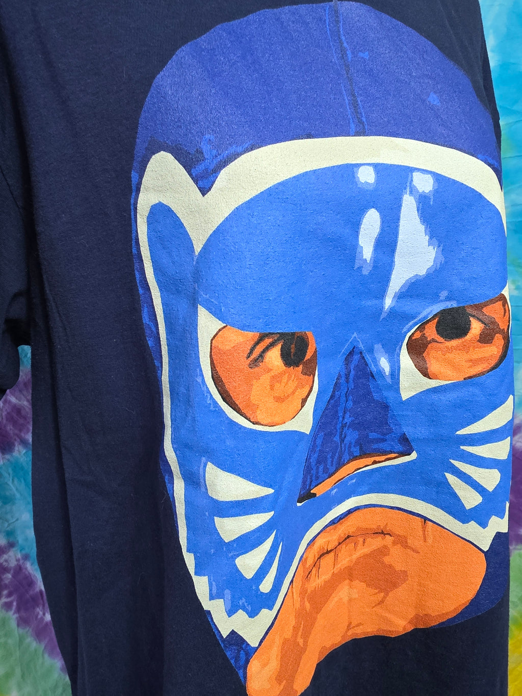 Lucha Libre Blue Demon Mask Large Navy