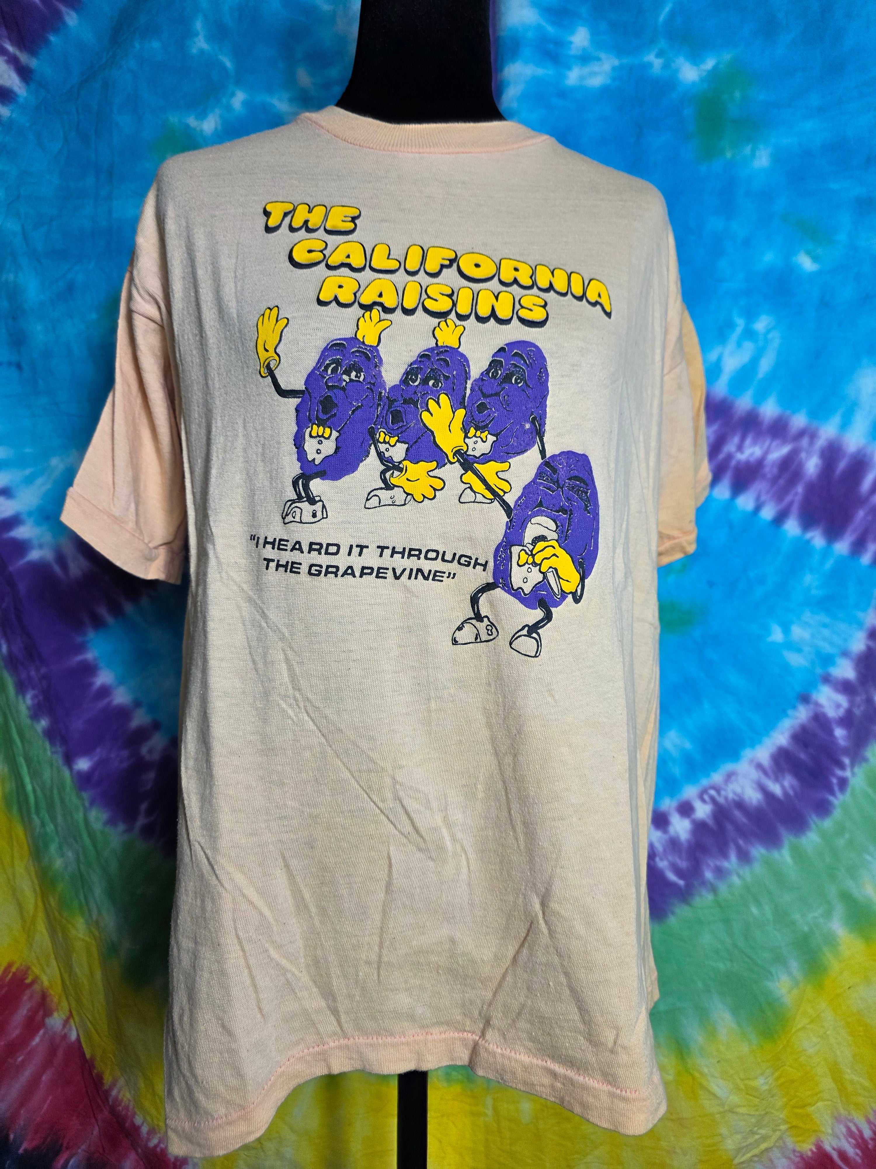 Vintage 80s California Raisins Grapevine Tee Single Stitch XL