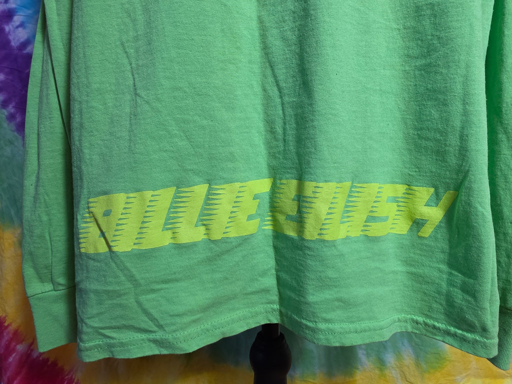 Billie Eilish Blohsh Neon Lime Green Long Sleeve Shirt Size Large