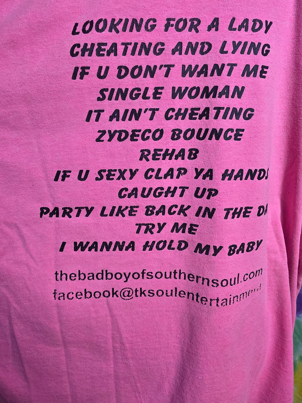 Autographed TK Soul Pink Graphic Tee Shirt 3XL Southern Soul