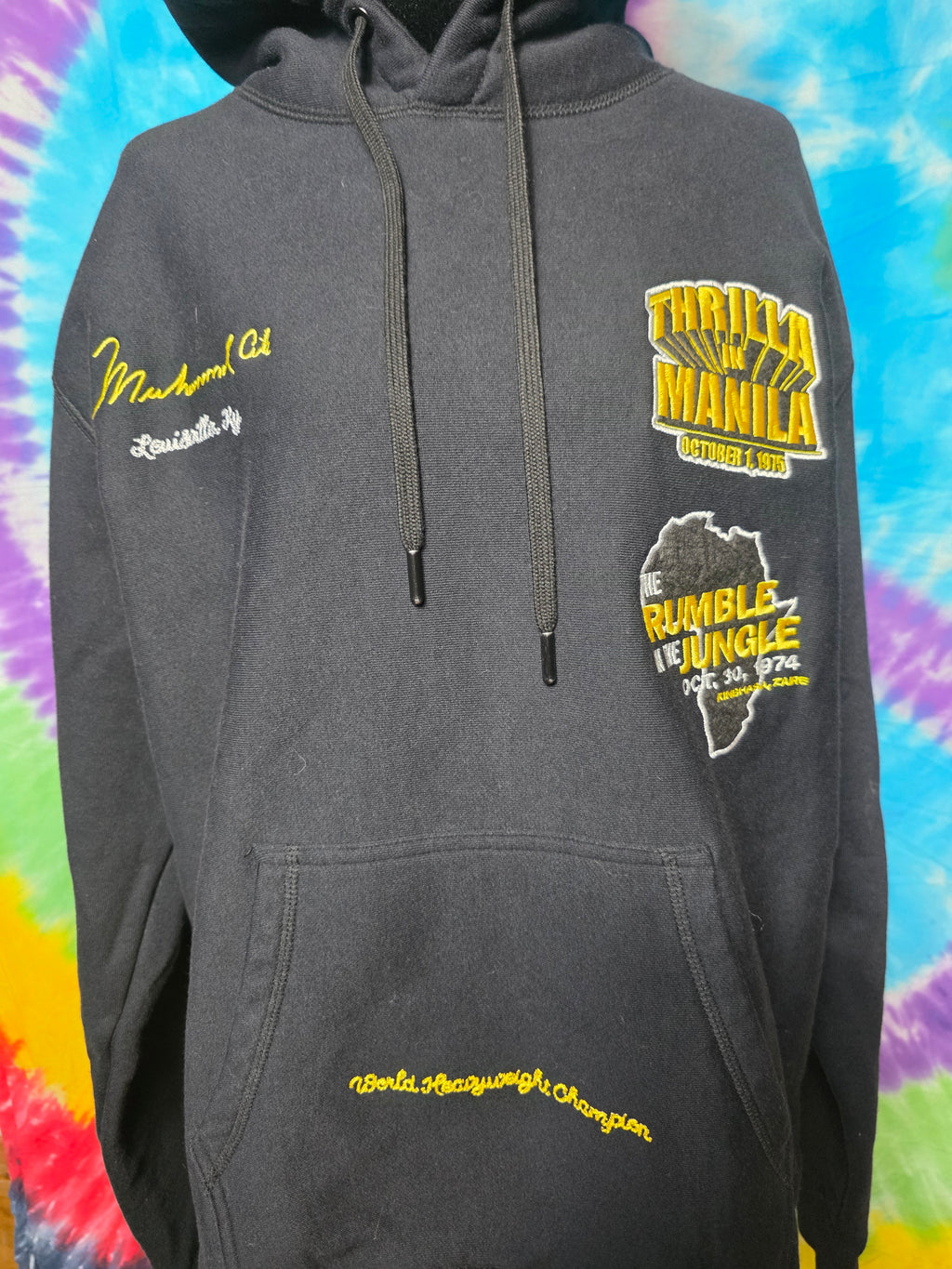 Muhammad Ali Shoe Palace Hoodie Thrilla In Manila Large