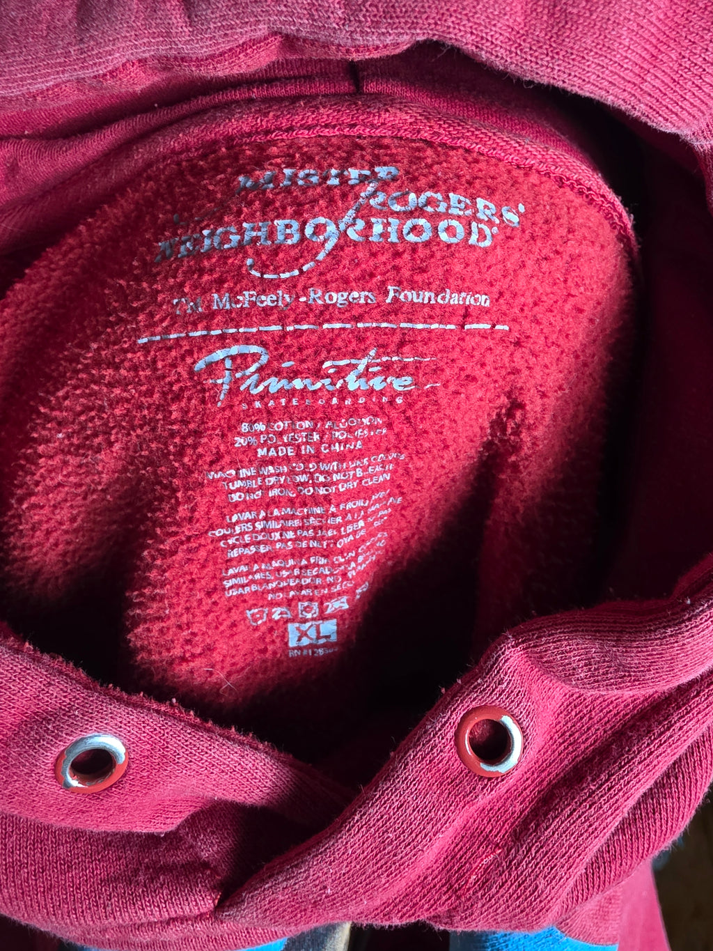 Primitive Skateboarding Mister Rogers Hoodie Red XL