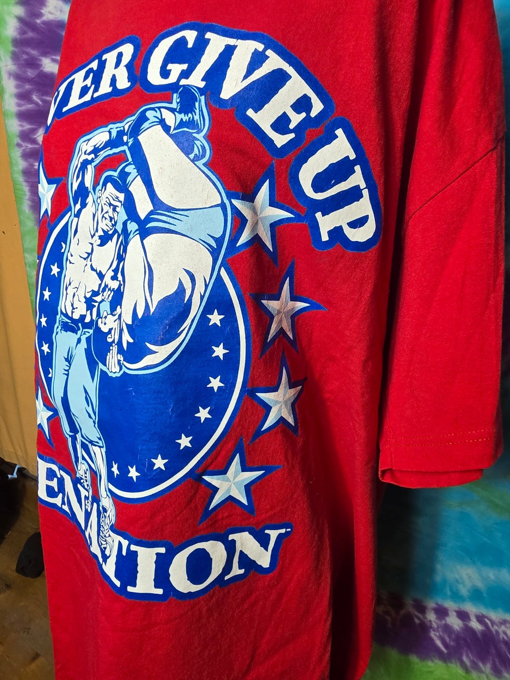 Vintage 2011 WWE John Cena "Never Give Up" Tee XL