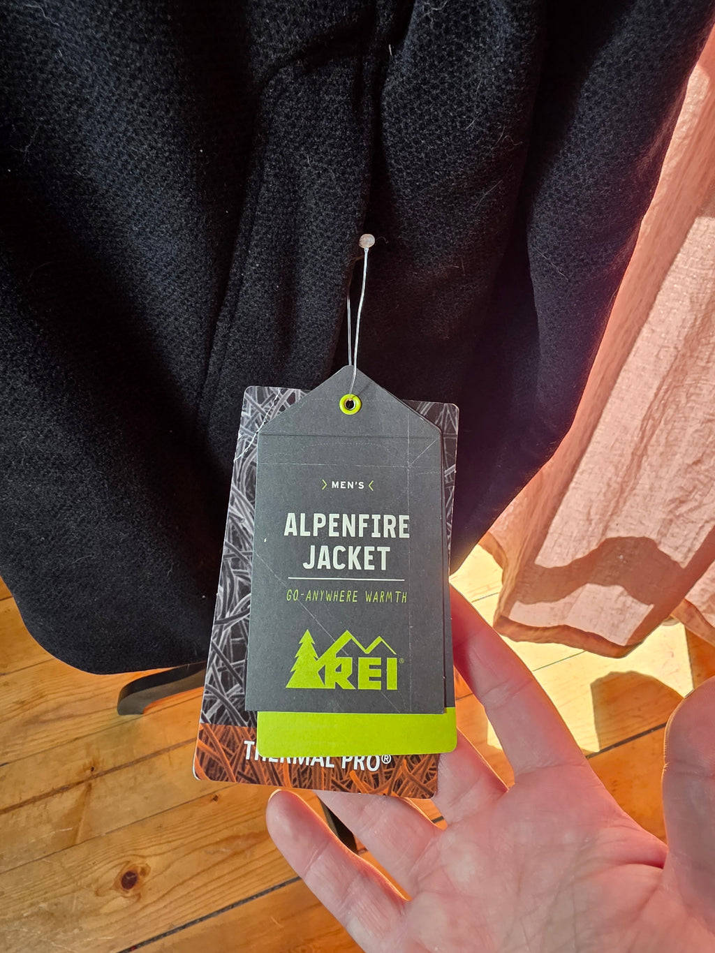 REI Men’s Alpenfire Jacket Polartec Thermal Pro Fleece Black XL