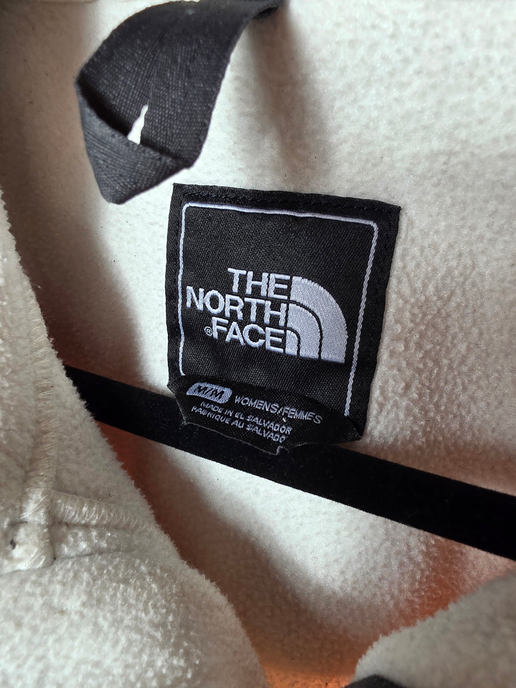 The North Face Denali Fleece Jacket Women's Medium Cream & Charcoal
