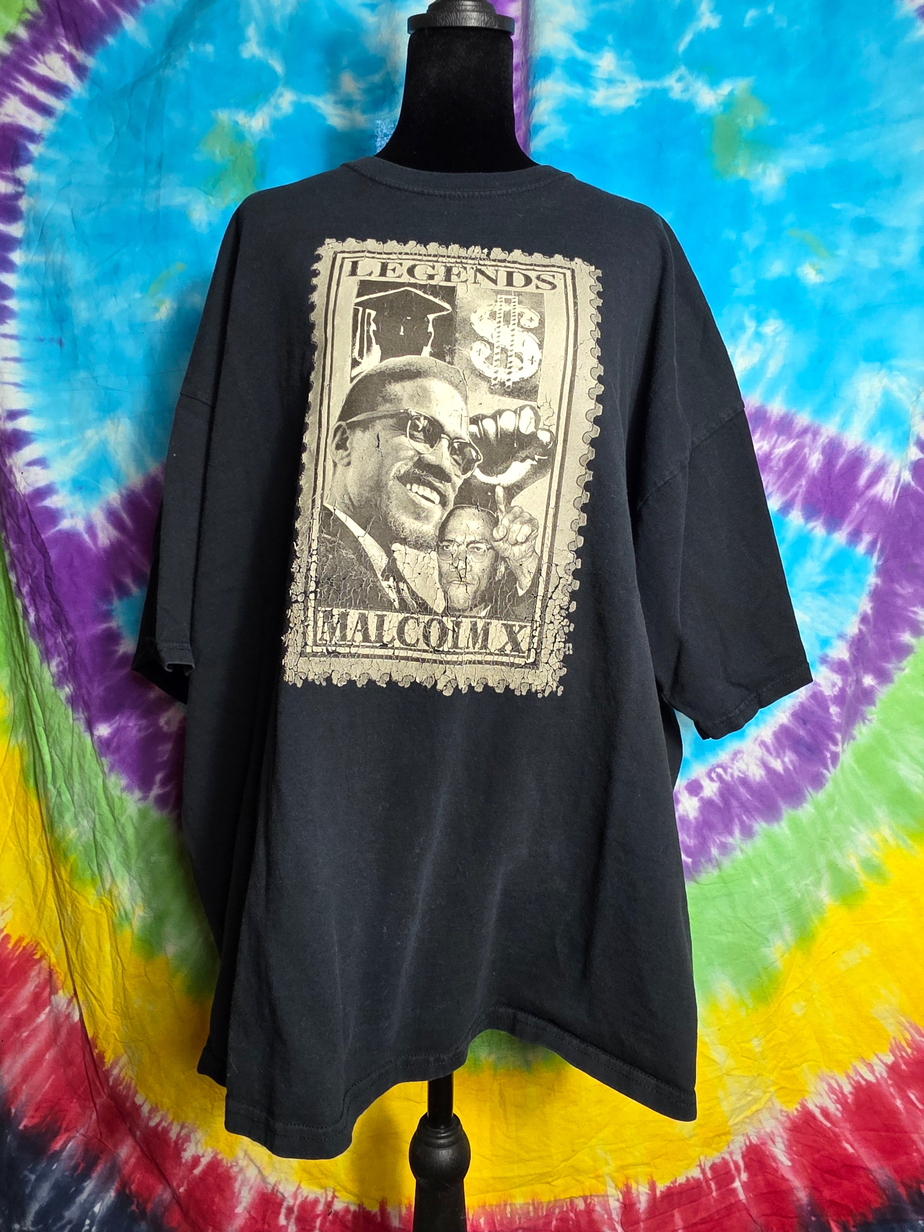Vintage Legends Urban Wear Malcolm X Stamp Graphic Shirt 3X