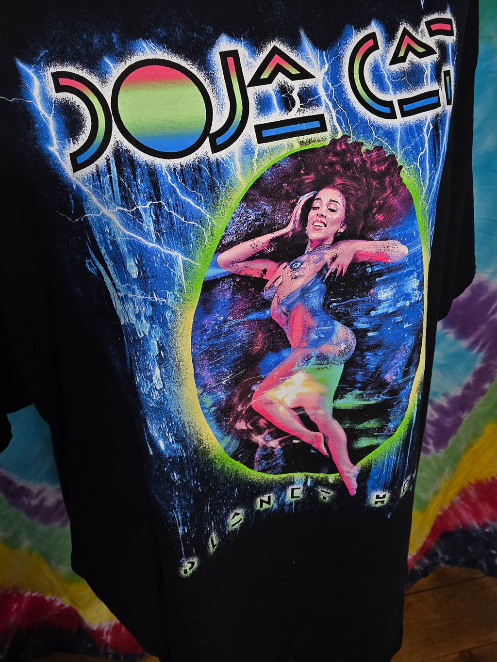 Doja Cat Planet Her Tour T-Shirt Black Graphic Tee L