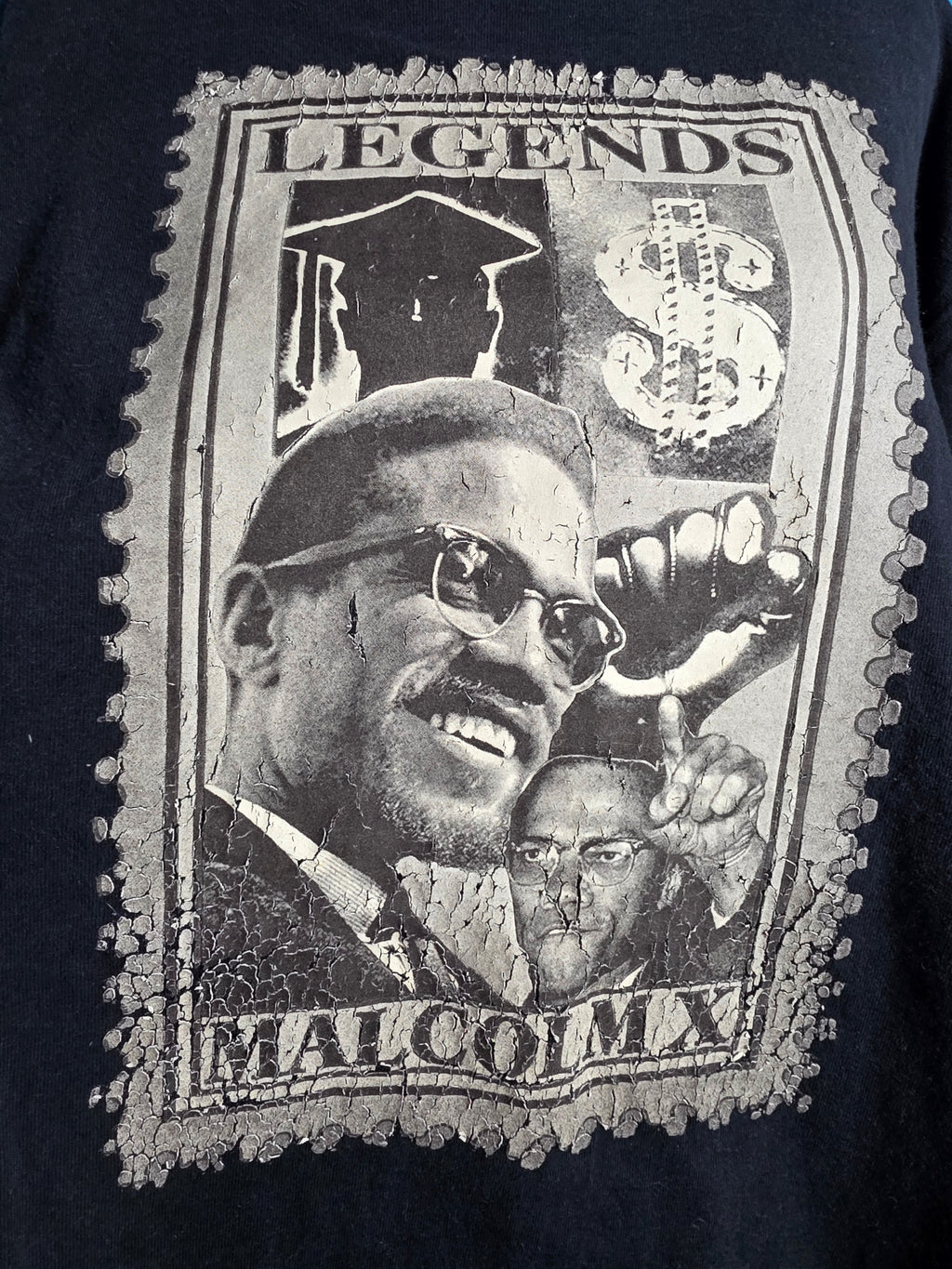 Vintage Legends Urban Wear Malcolm X Stamp Graphic Shirt 3X