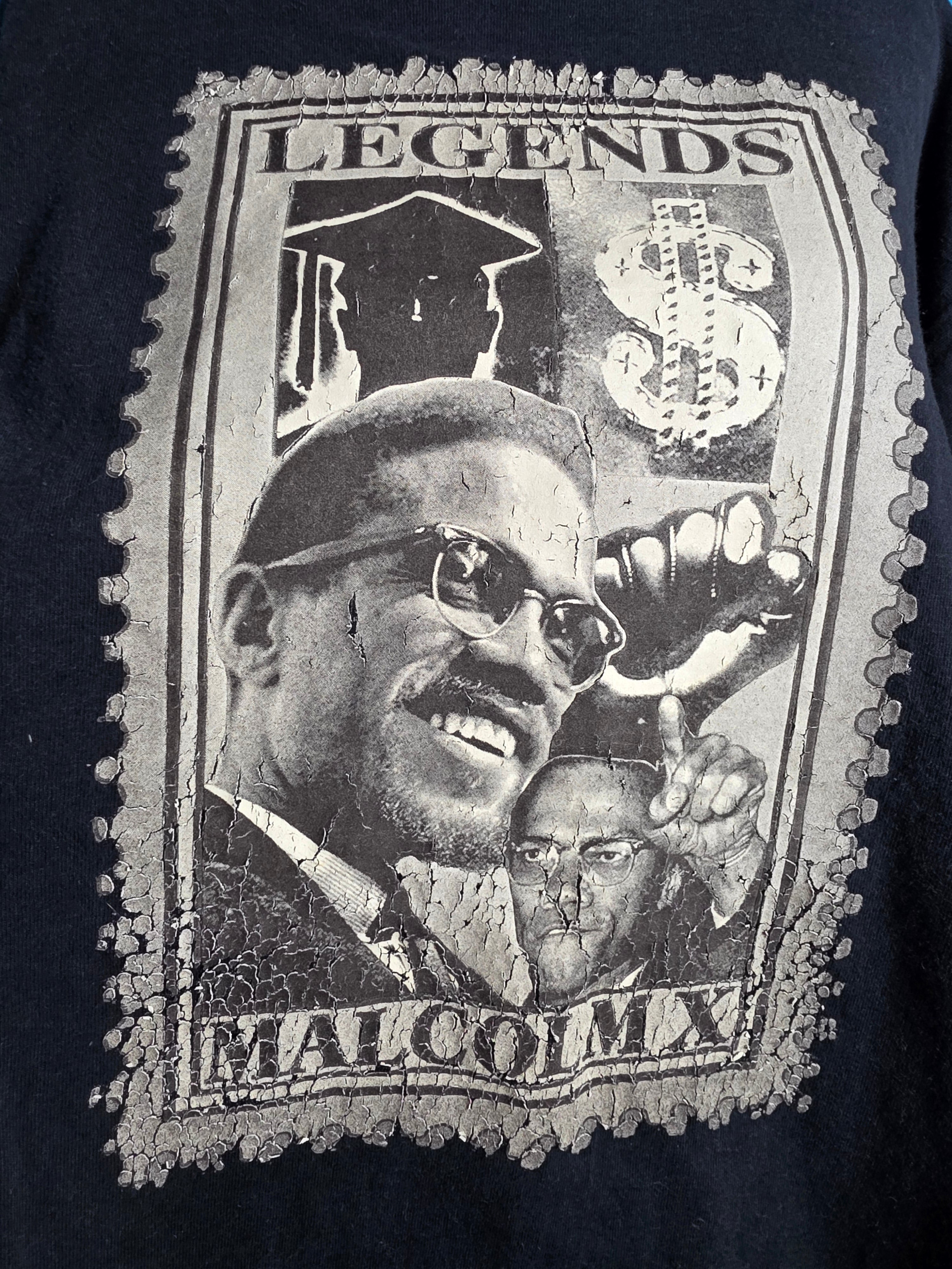 Vintage Legends Urban Wear Malcolm X Stamp Graphic Shirt 3X