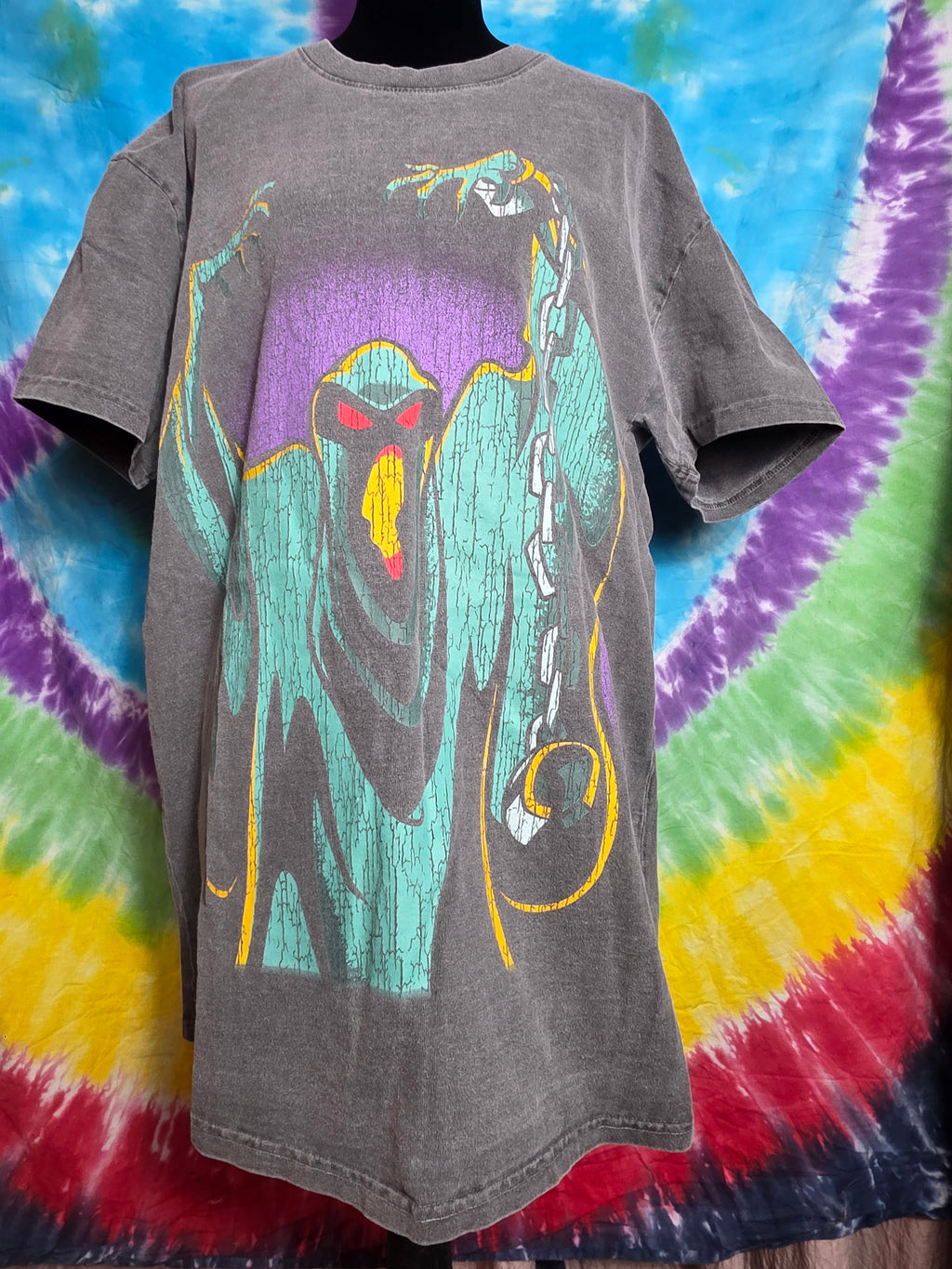 Scooby-Doo Phantom Shadow Lost Enterprises Graphic Tee Small Gray