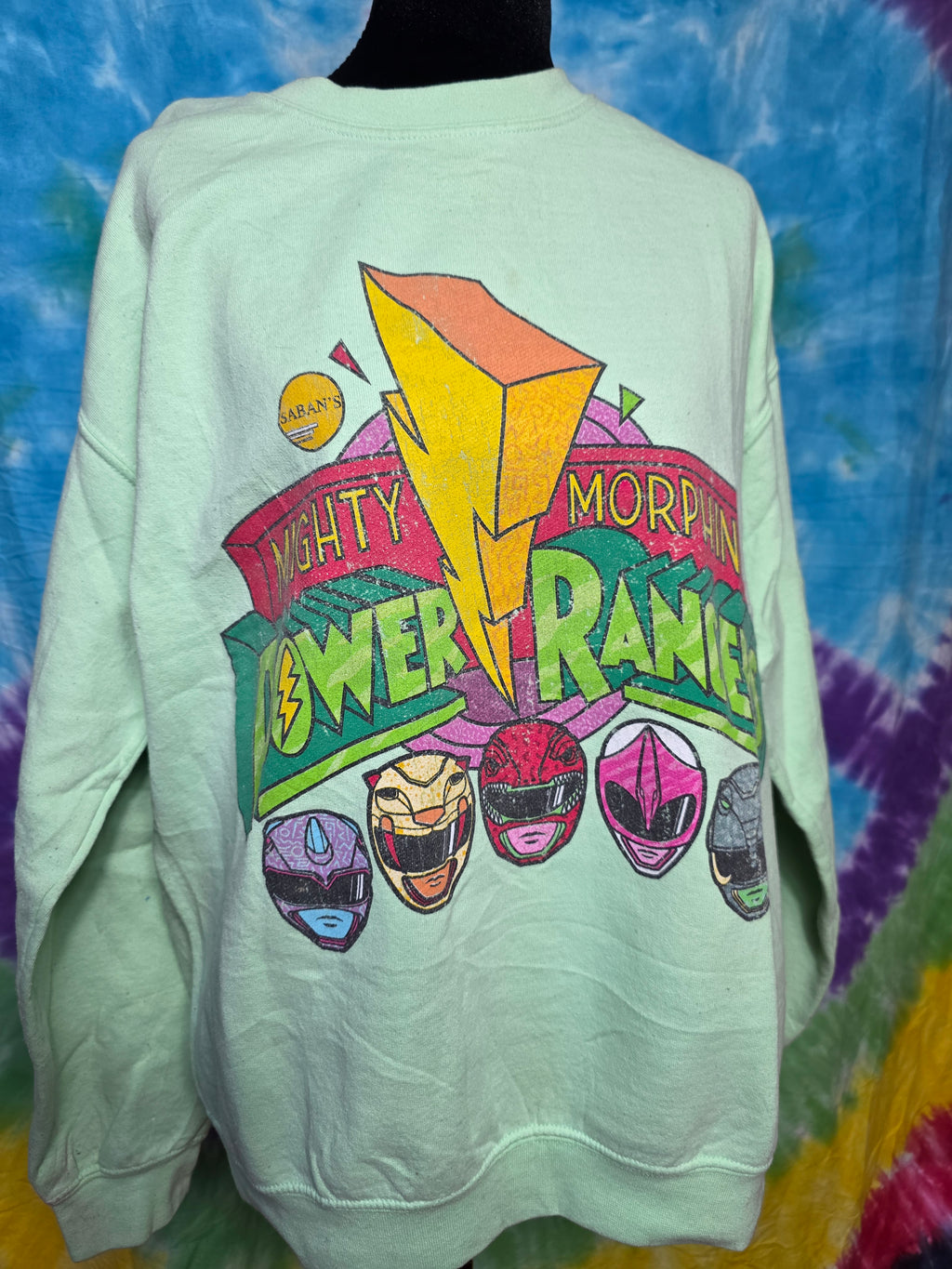Vintage 2020 Mighty Morphin Power Rangers Mint Crewneck S/M