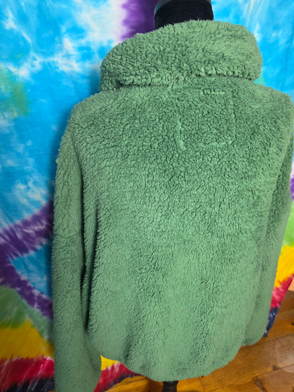 American Eagle Fleece Jacket Green Teddy Sherpa XS/S NWT