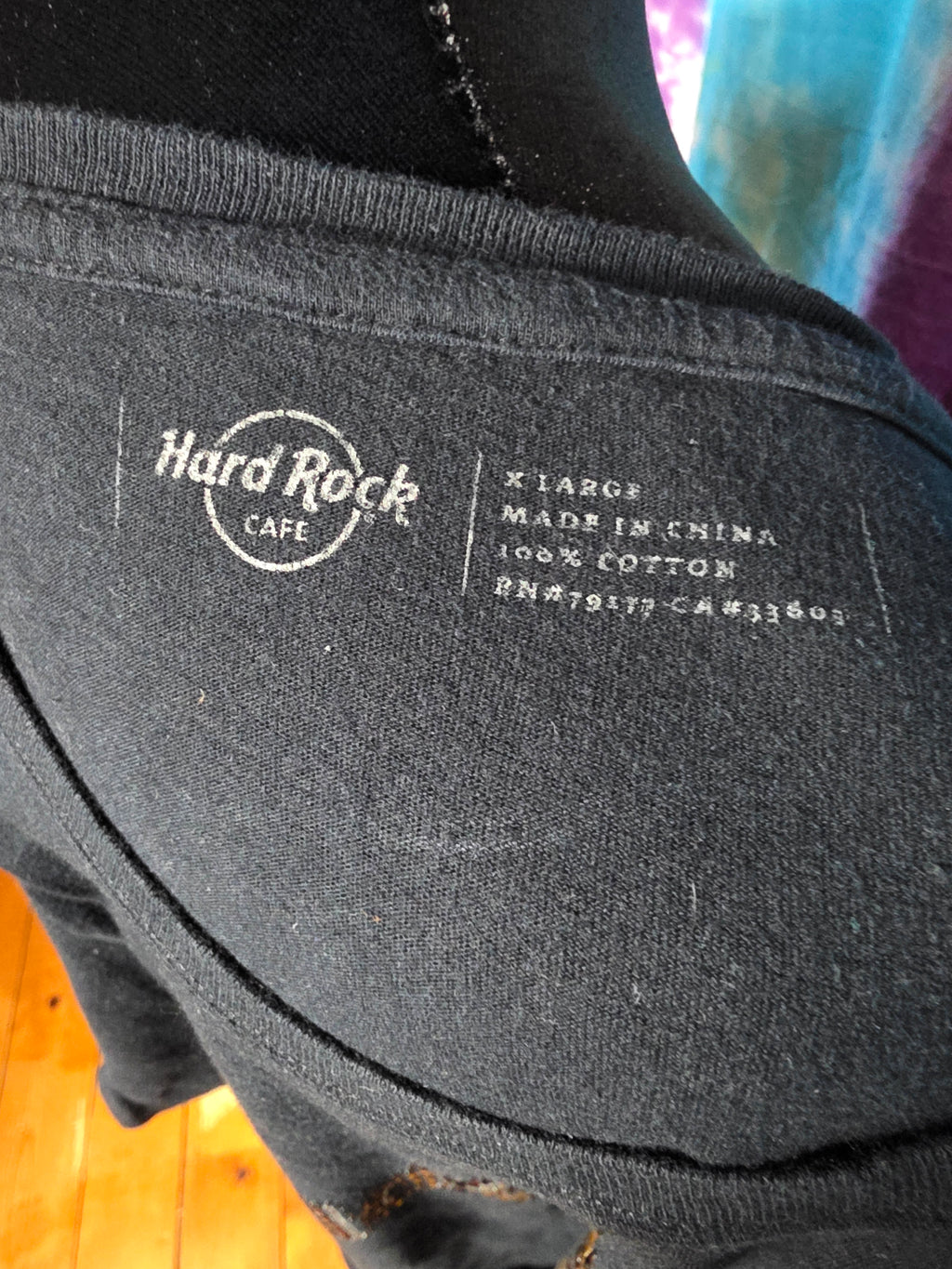 Hard Rock Cafe Maui Rhinestone Logo Shirt Women's XL Black