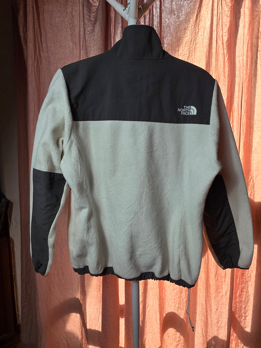 The North Face Denali Fleece Jacket Women's Medium Cream & Charcoal