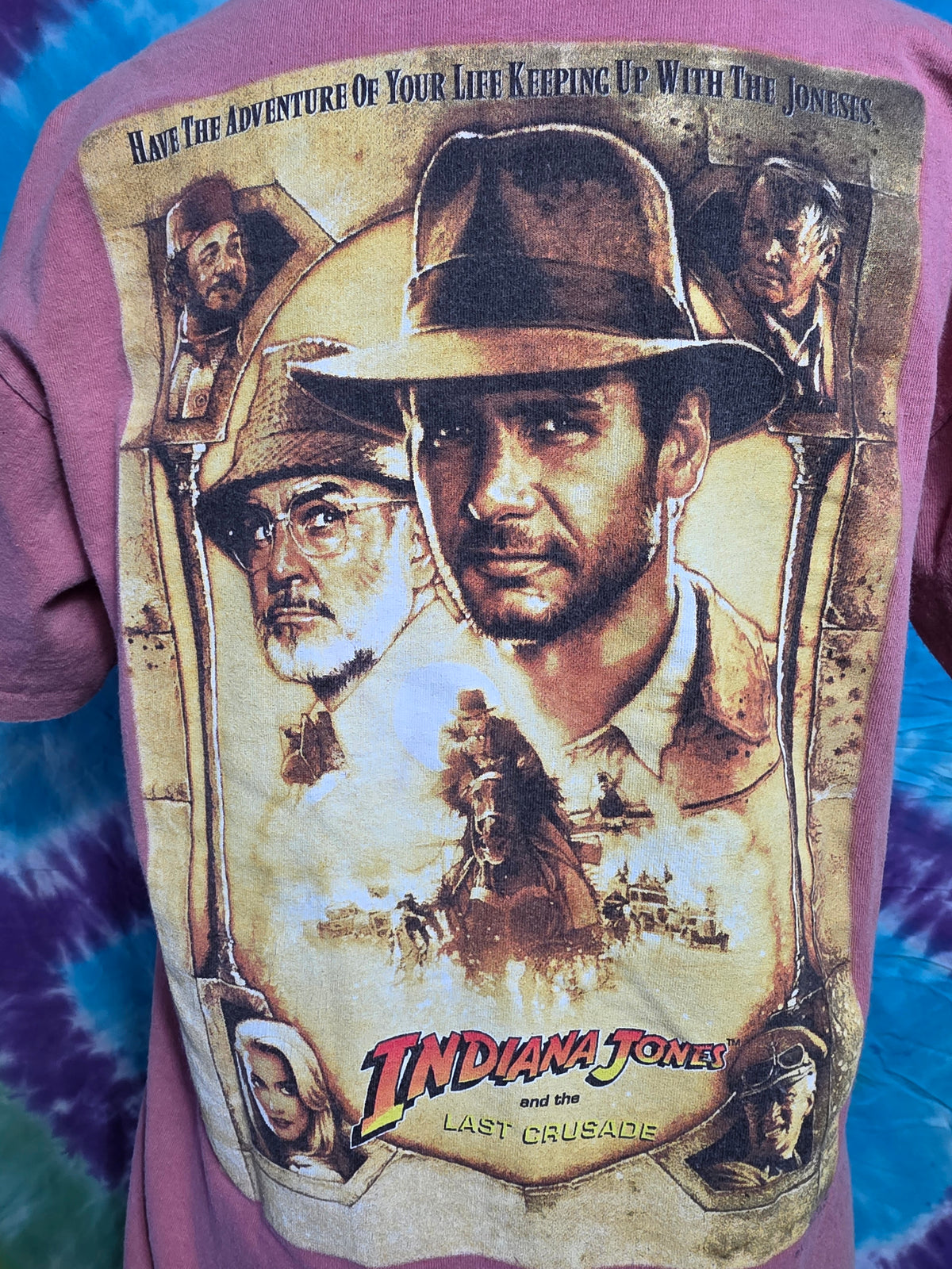 Vintage 1989 Indiana Jones Last Crusade Movie Promo Tee Small