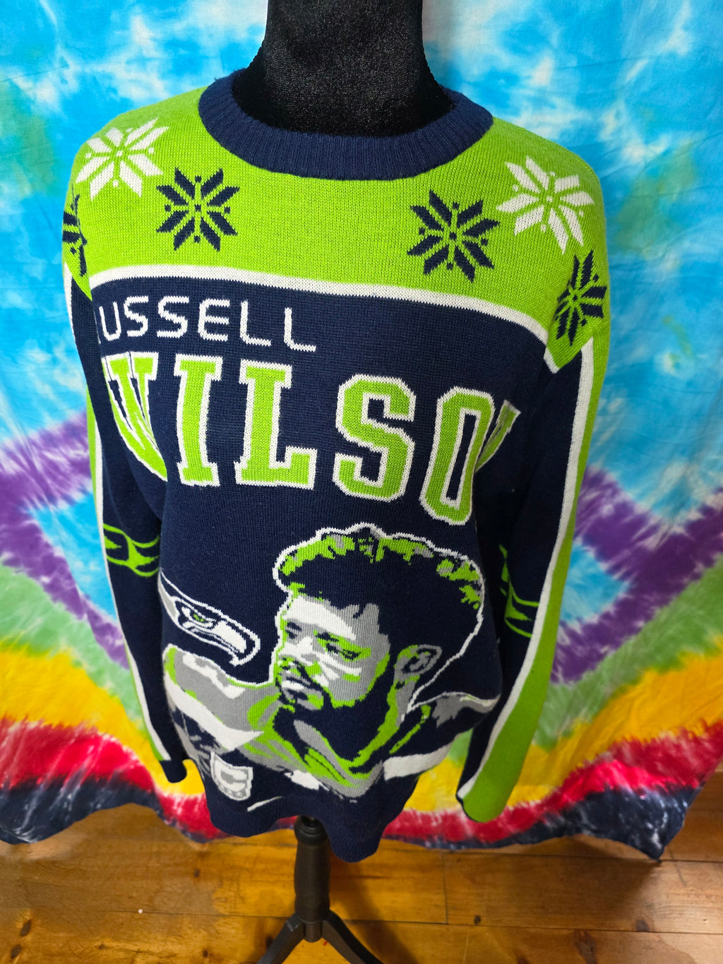 Russell Wilson Seattle Seahawks NFL Team Apparel Sweater
