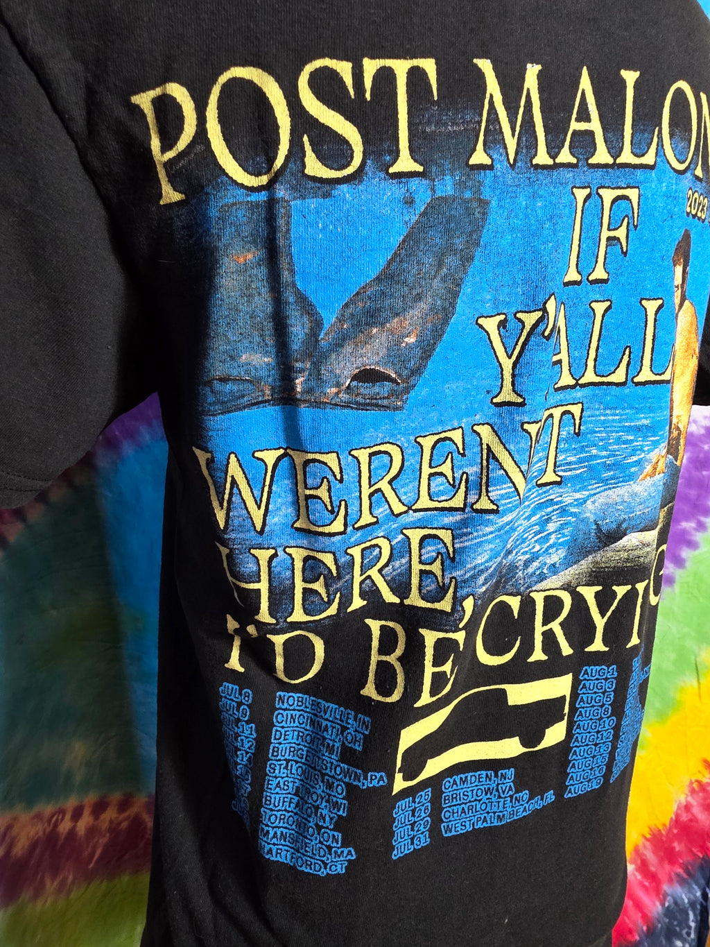 Post Malone 2023 Tour Shirt If Y'all Weren't Here Size Small