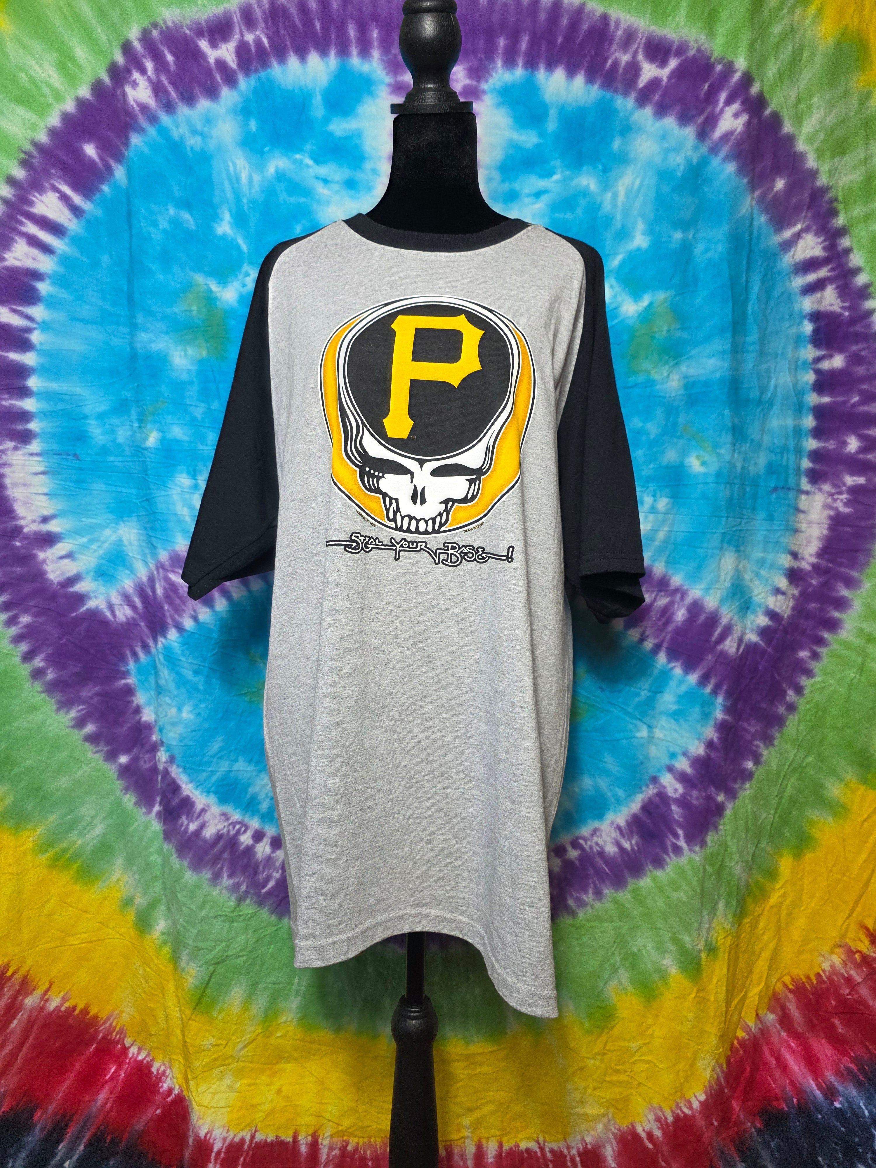 Grateful Dead Pittsburgh Pirates Liquid Blue Shirt L