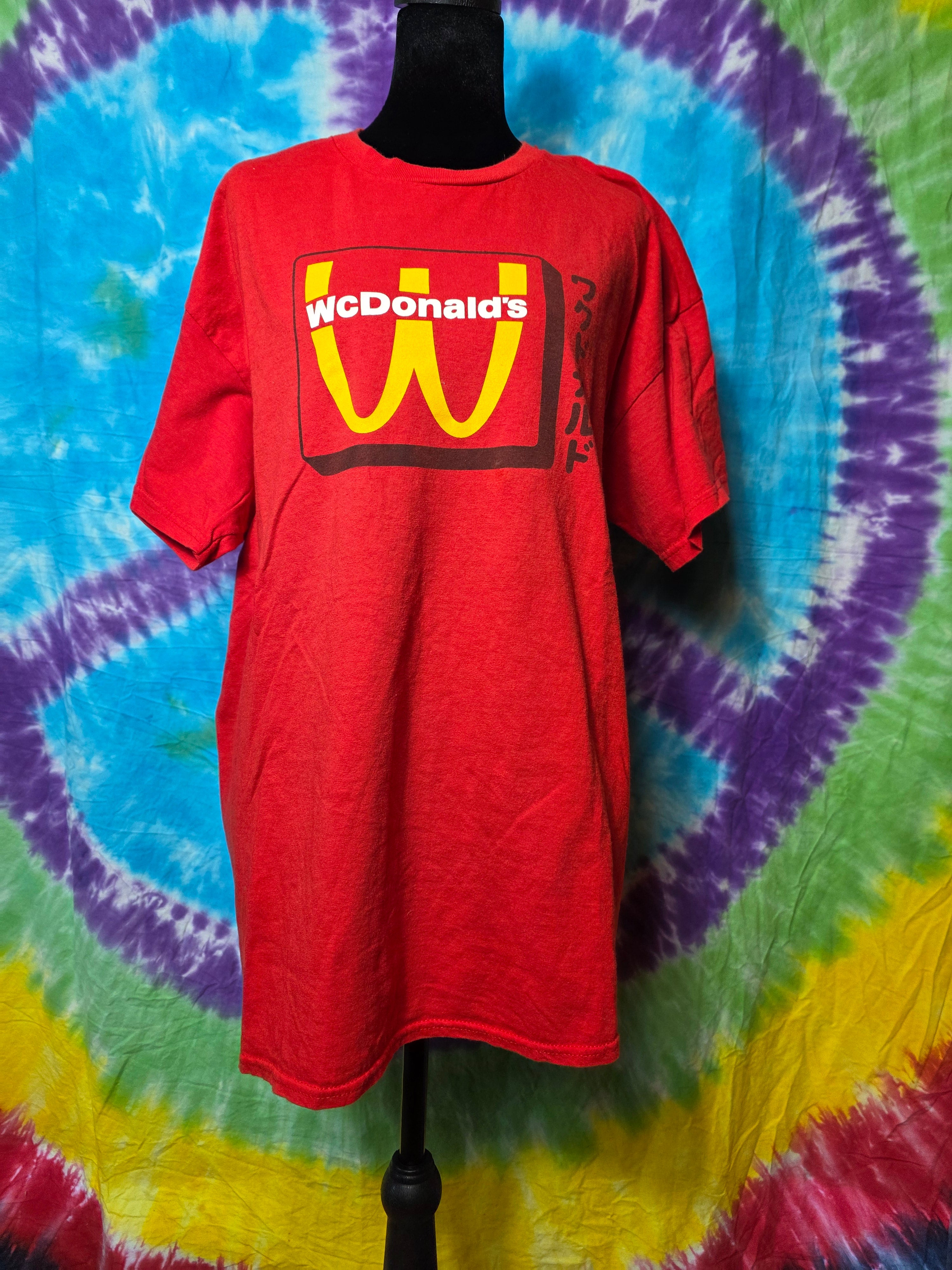 Vintage WcDonald's Anime Promo T-Shirt Red XL
