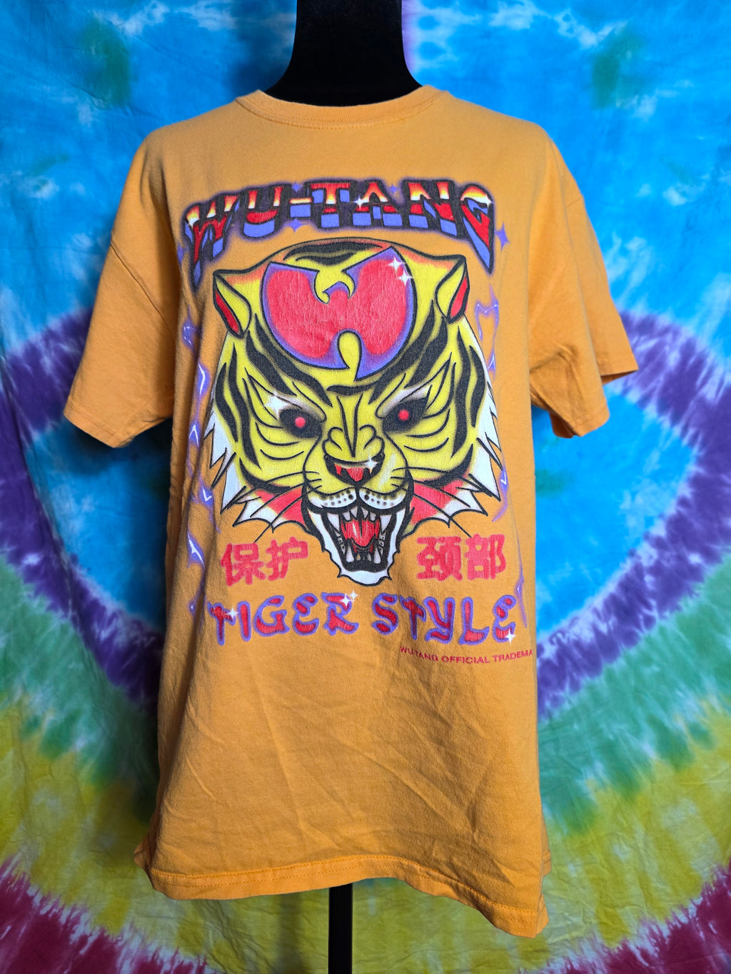 Wu-Tang Clan Tiger Style Graphic Orange T-Shirt Men's Size M