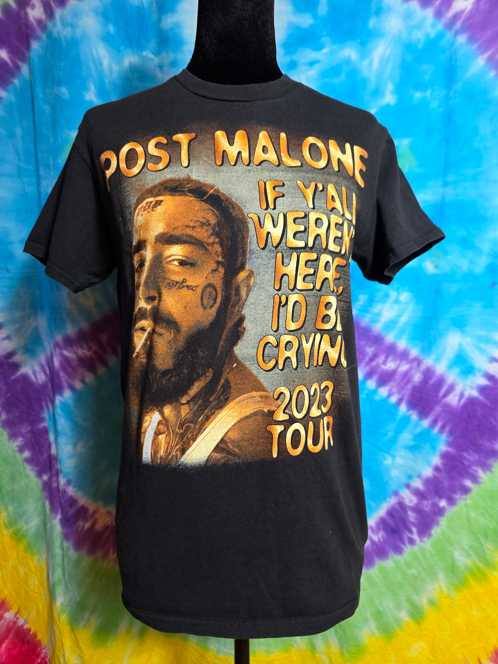 Post Malone 2023 Tour Shirt If Y'all Weren't Here Size Small