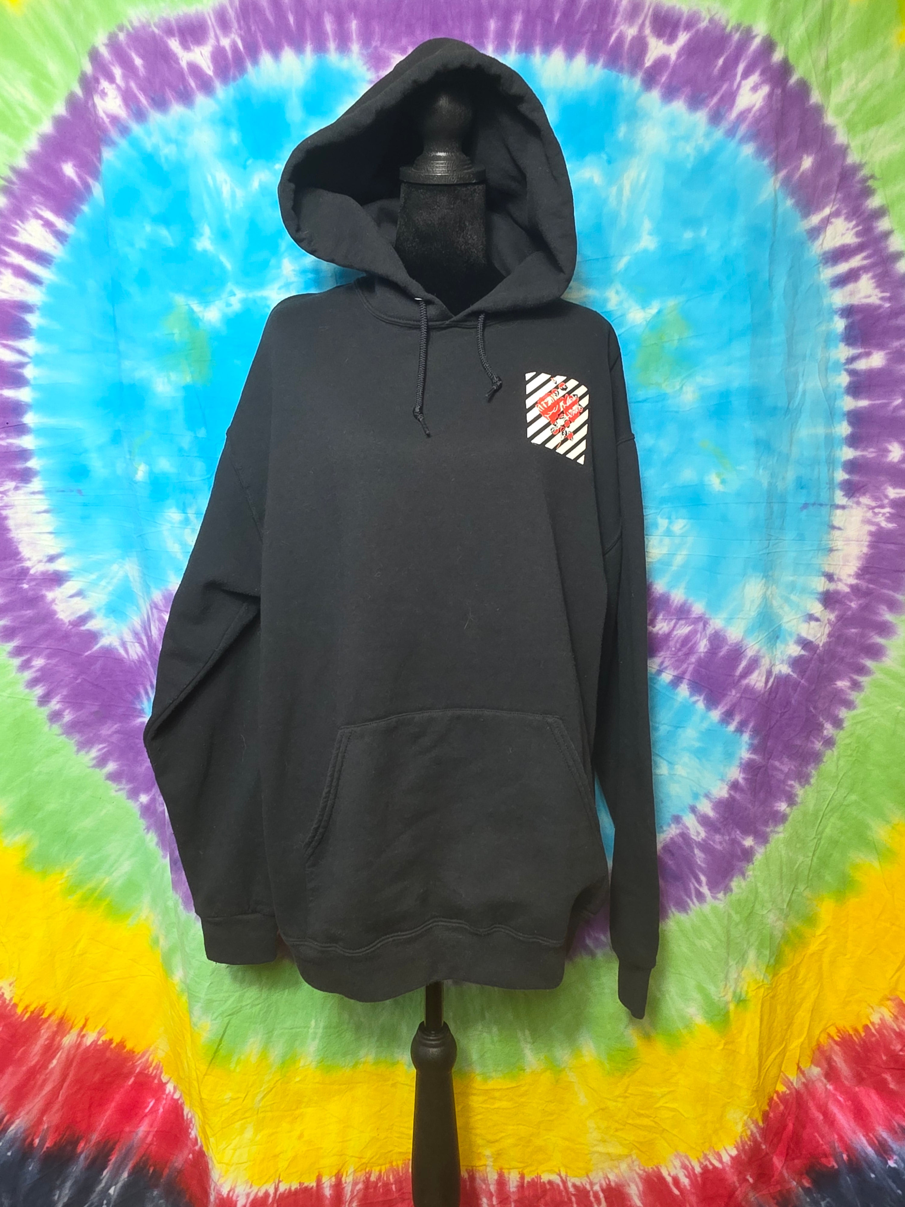 Bowery Supply Co Rose Pullover Hoodie Black Size L