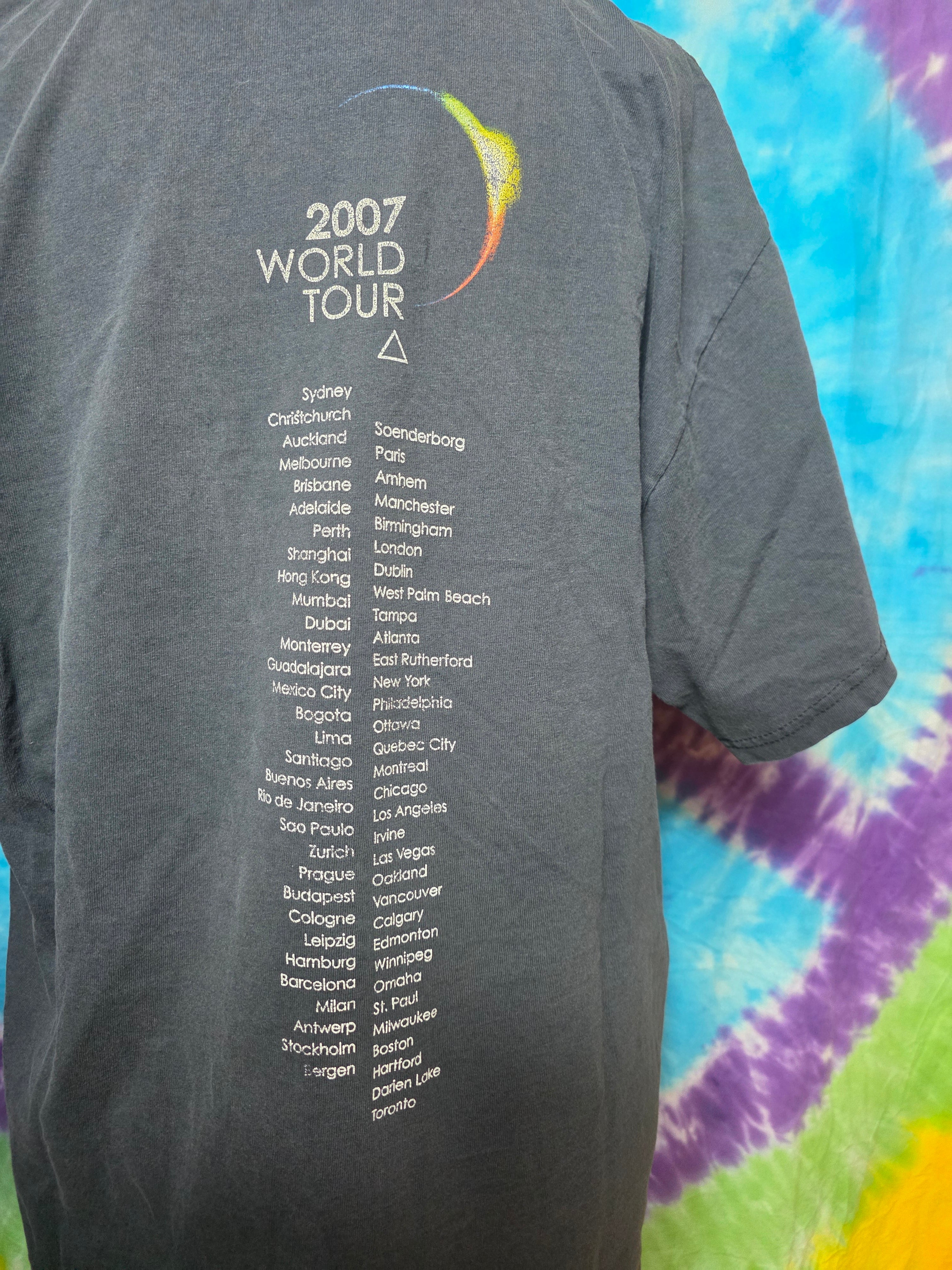 Vintage 2007 Roger Waters Dark Side of the Moon Tour Shirt L