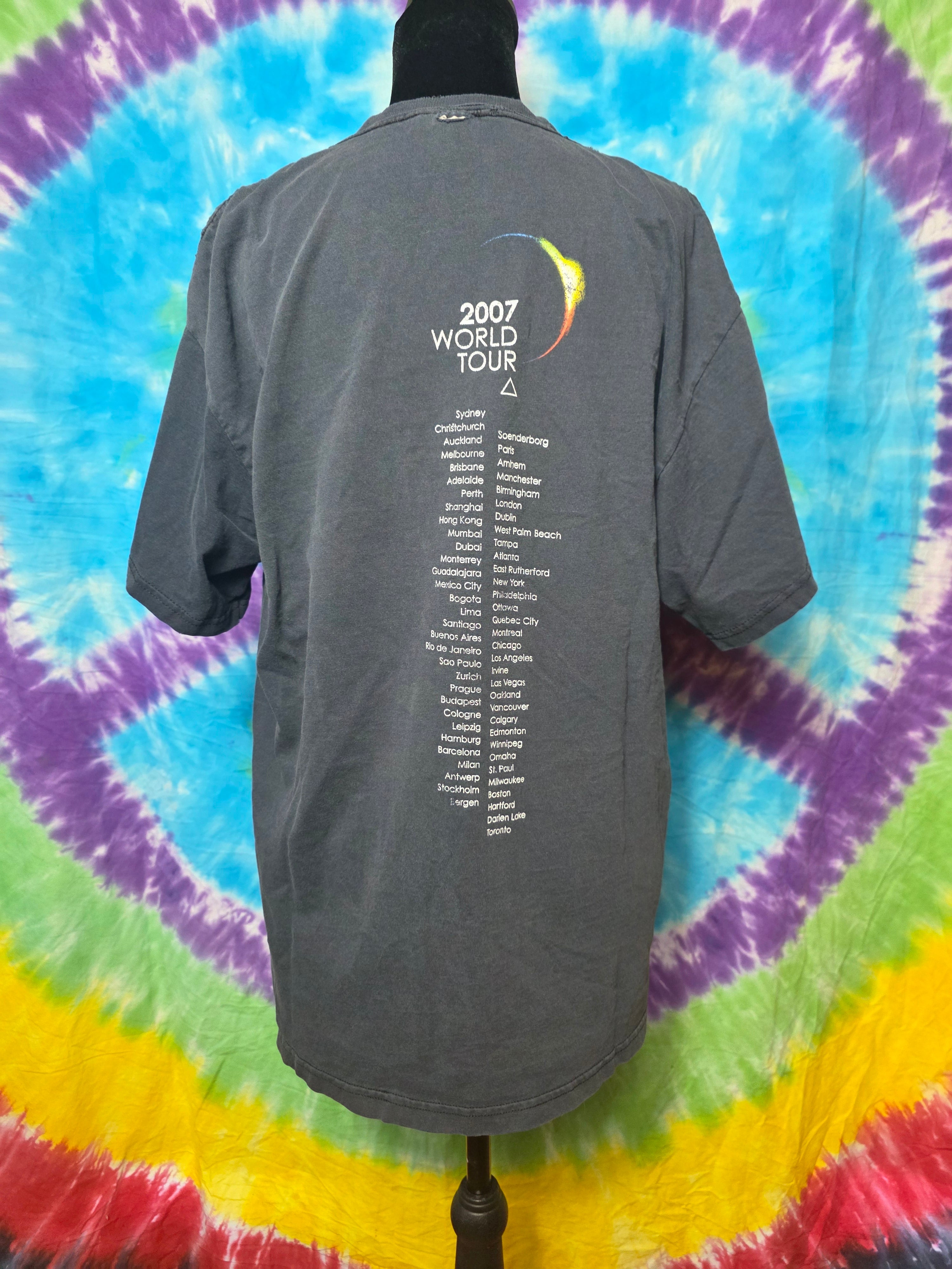 Vintage 2007 Roger Waters Dark Side of the Moon Tour Shirt L