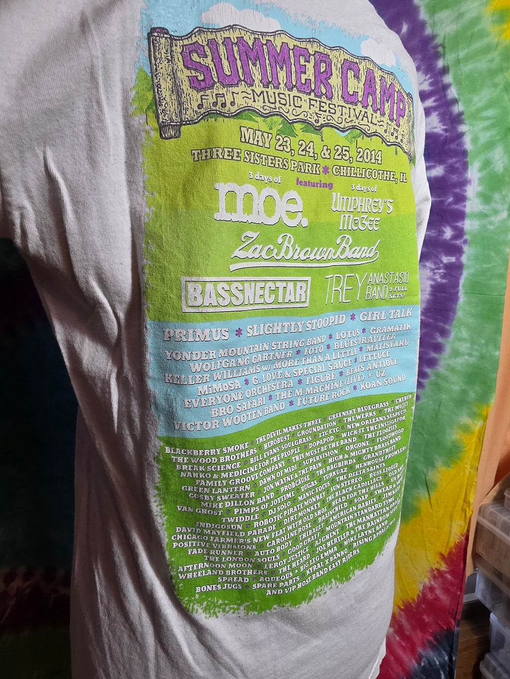2014 Summer Camp Music Festival Shirt Size L Moe Primus Umphreys
