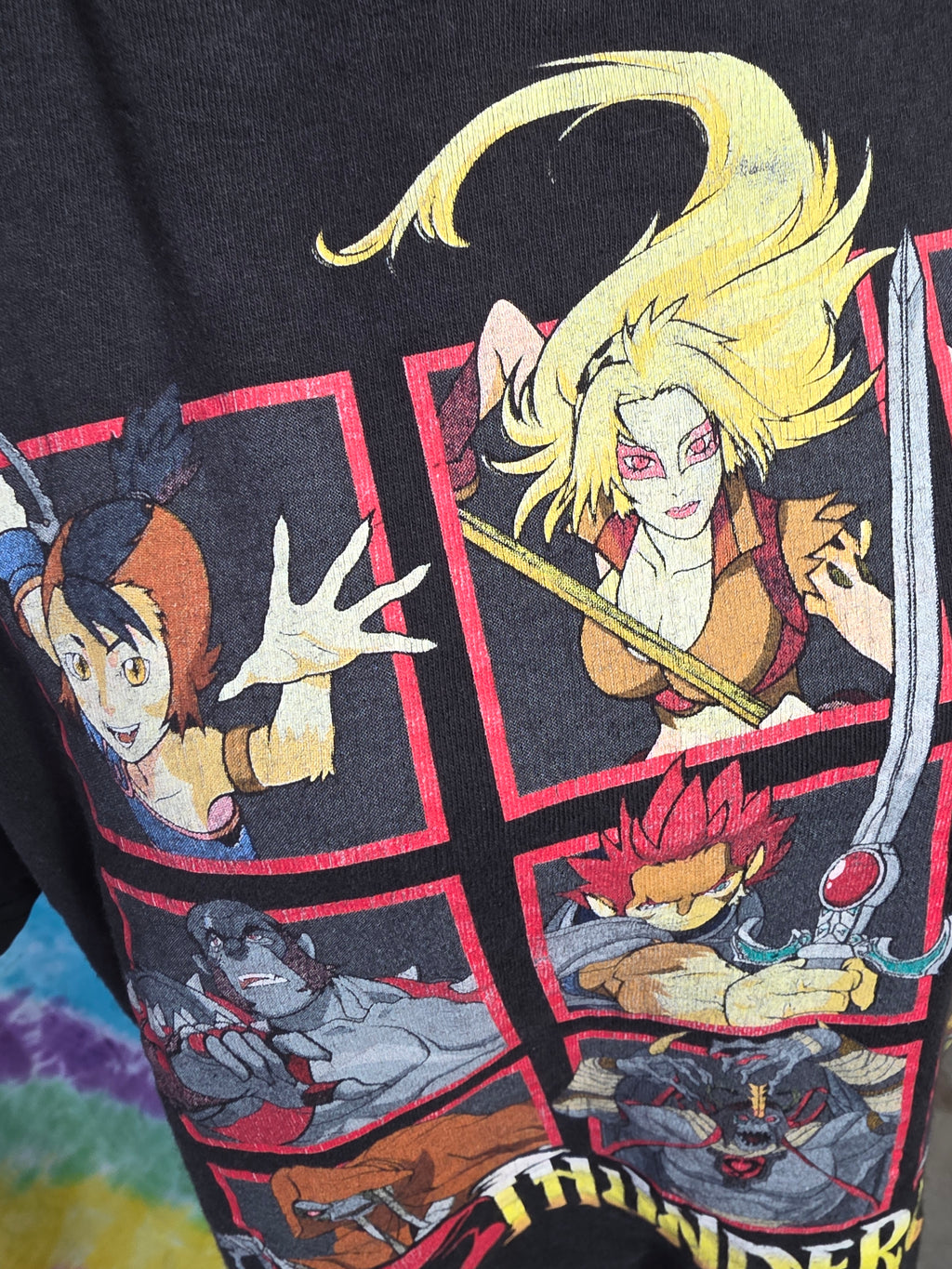 ThunderCats 2011 Anime Grid T-Shirt Black Youth XL