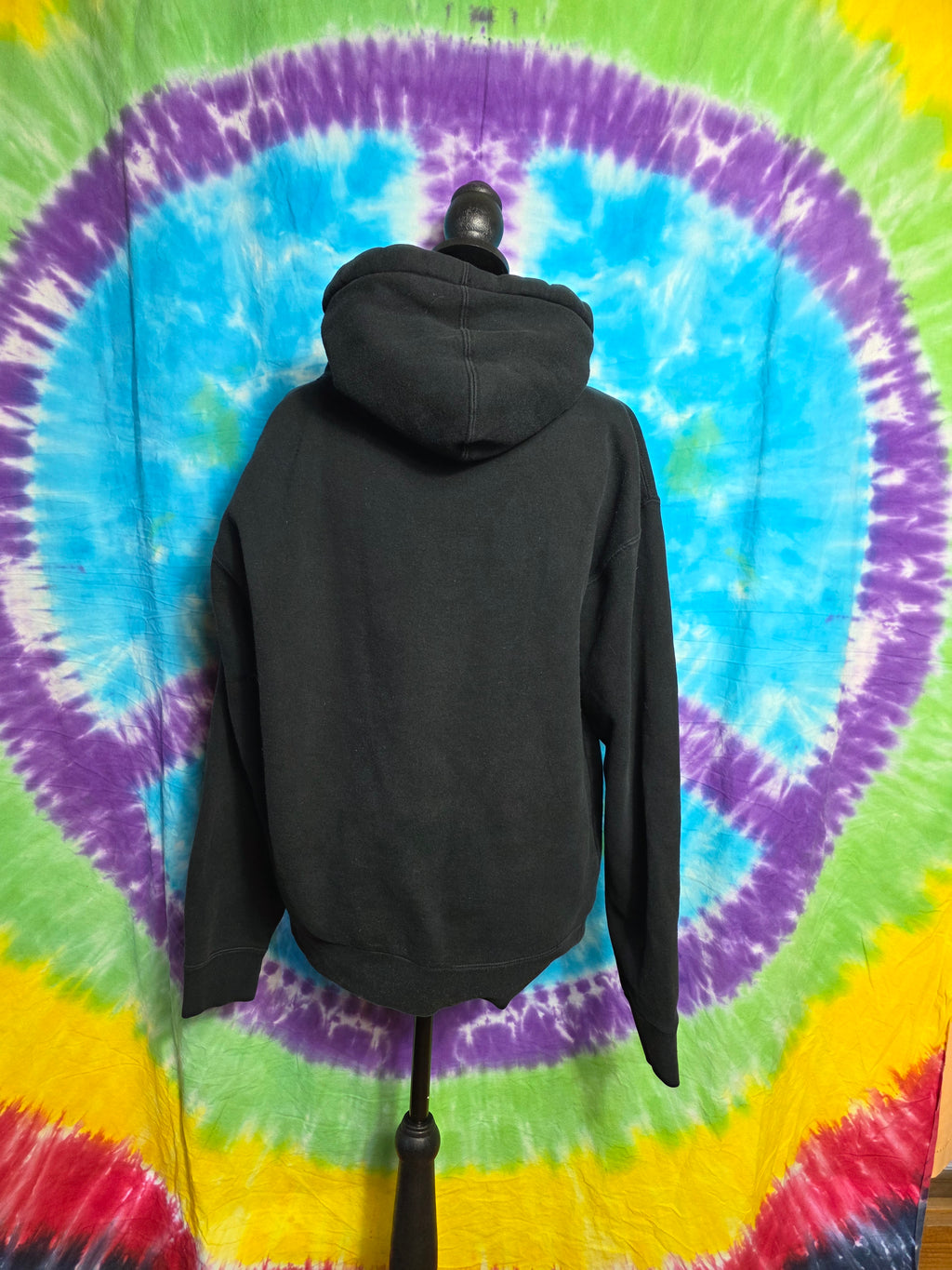 Obey Camo Logo Black Hoodie Sweatshirt Size Medium