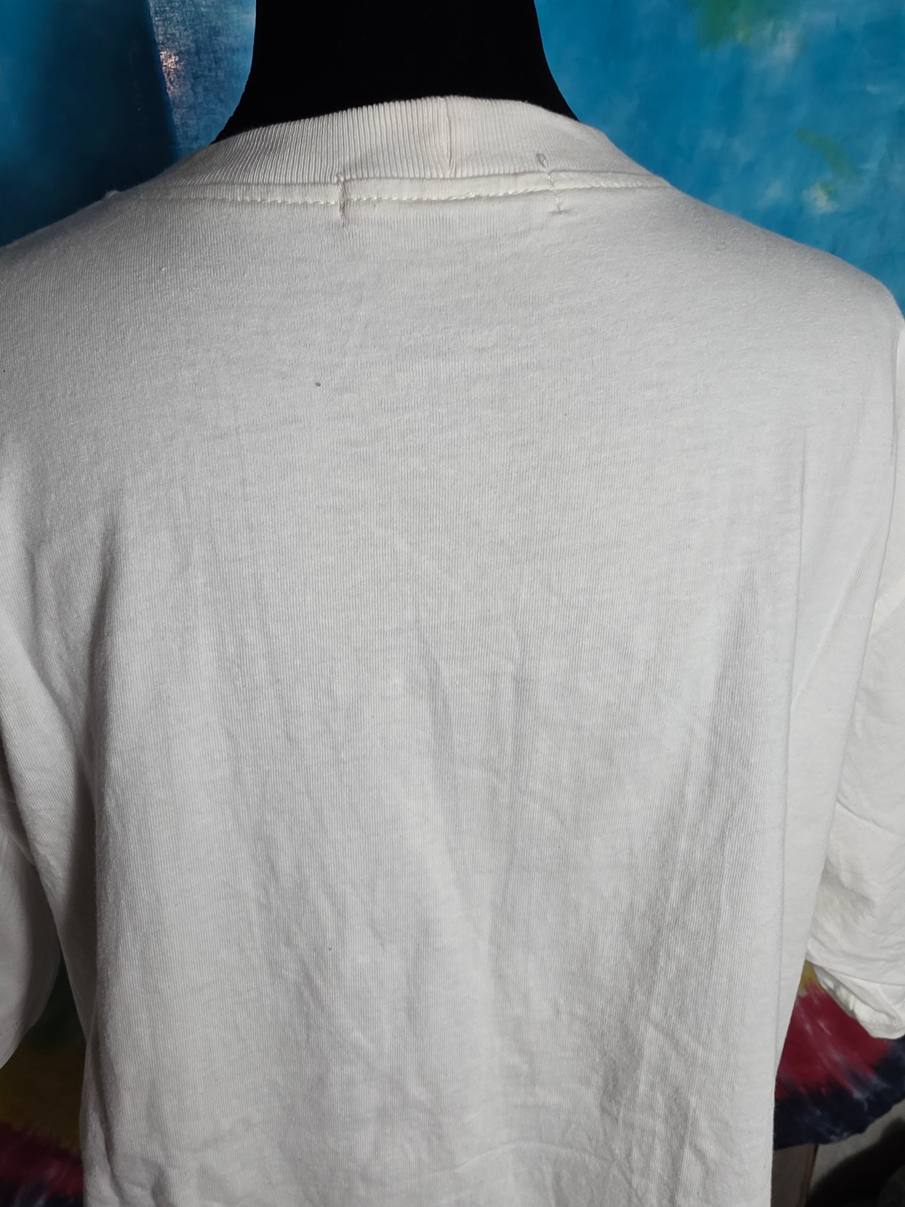 Vintage Pig Overalls Embroidery T Shirt White Mercedes GP